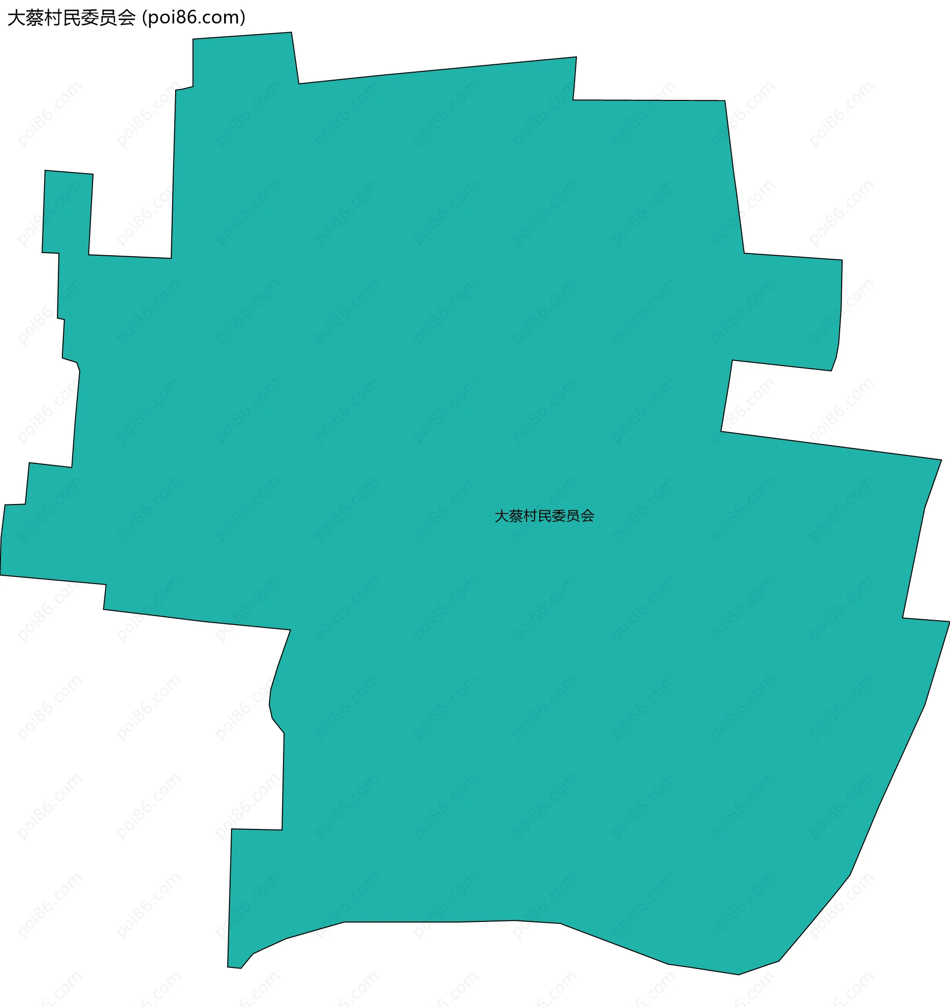 大蔡村民委员会边界地图