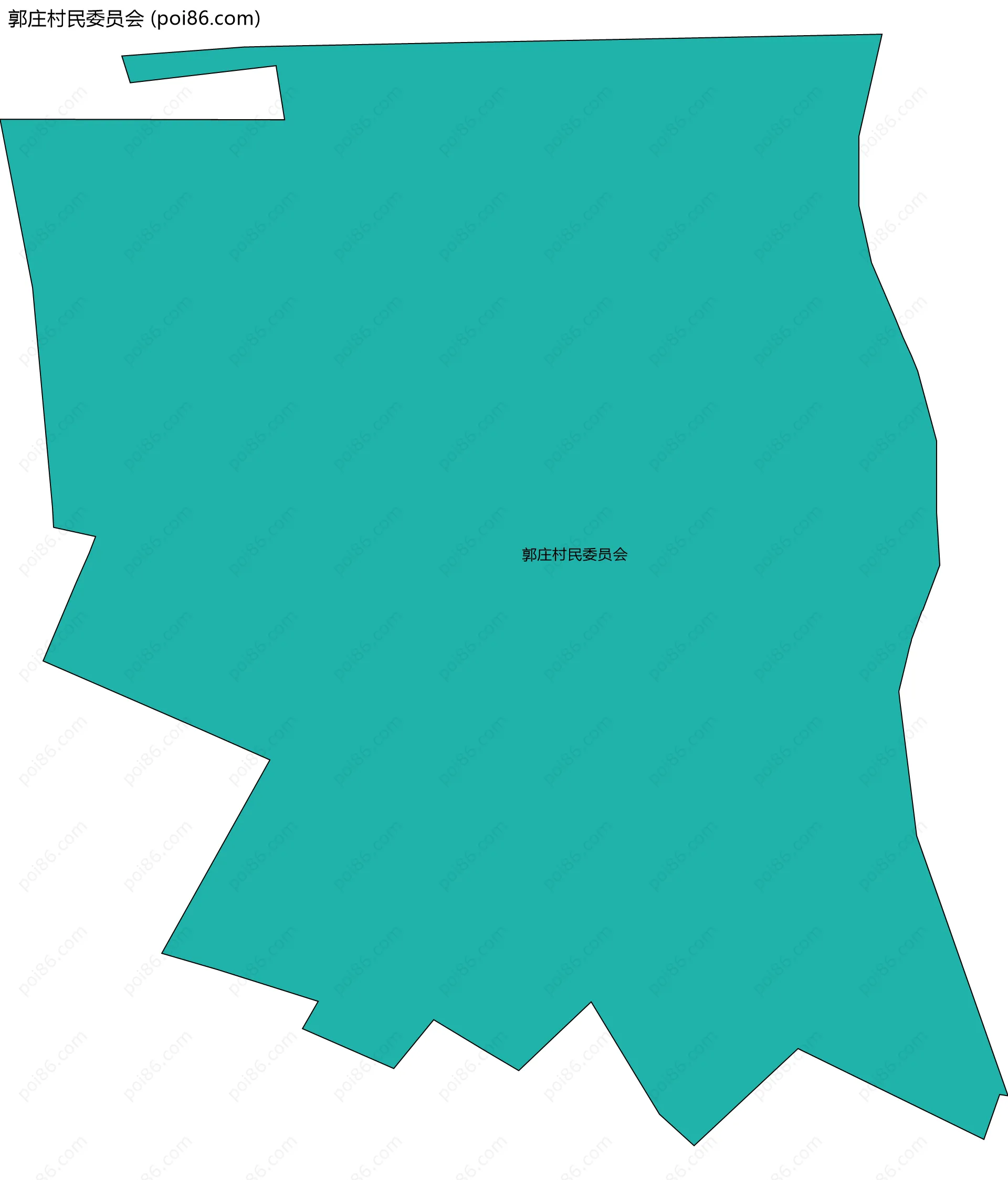 郭庄村民委员会边界地图