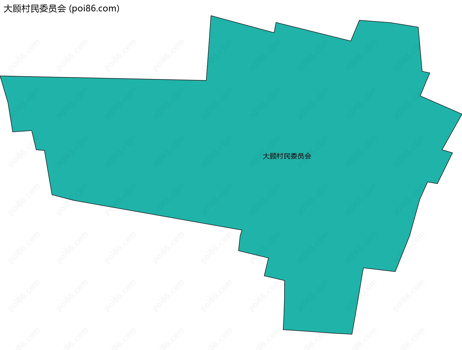 大顾村民委员会边界地图
