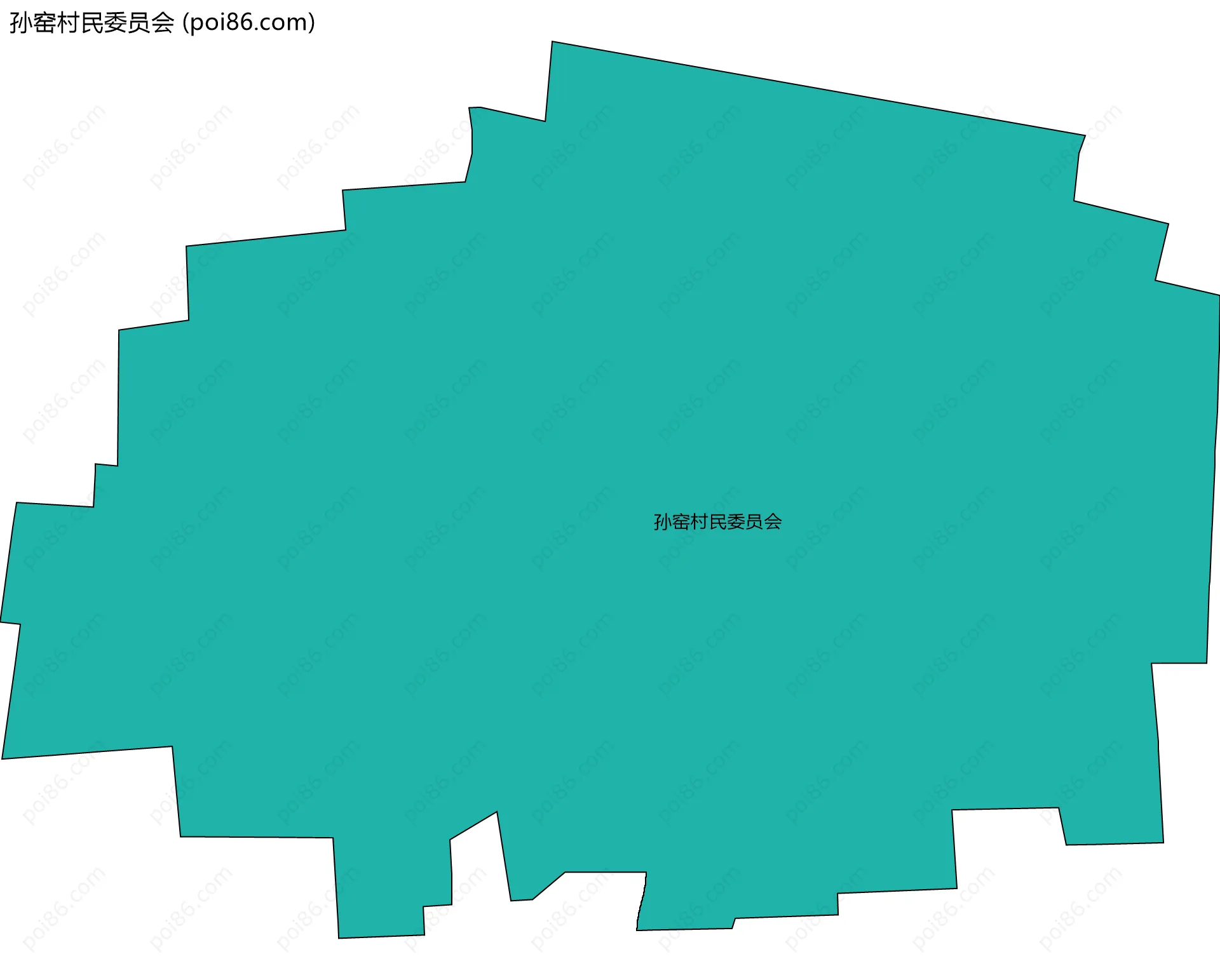 孙窑村民委员会边界地图
