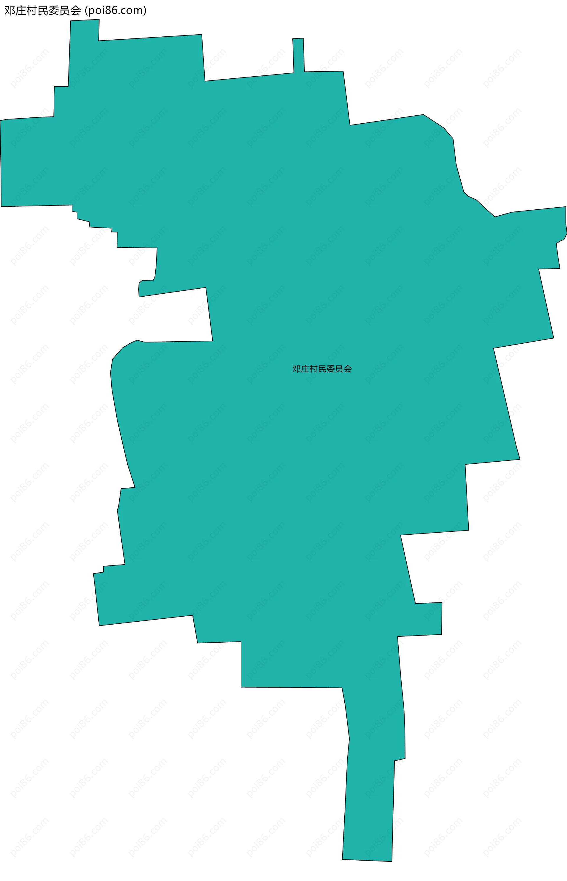 邓庄村民委员会边界地图