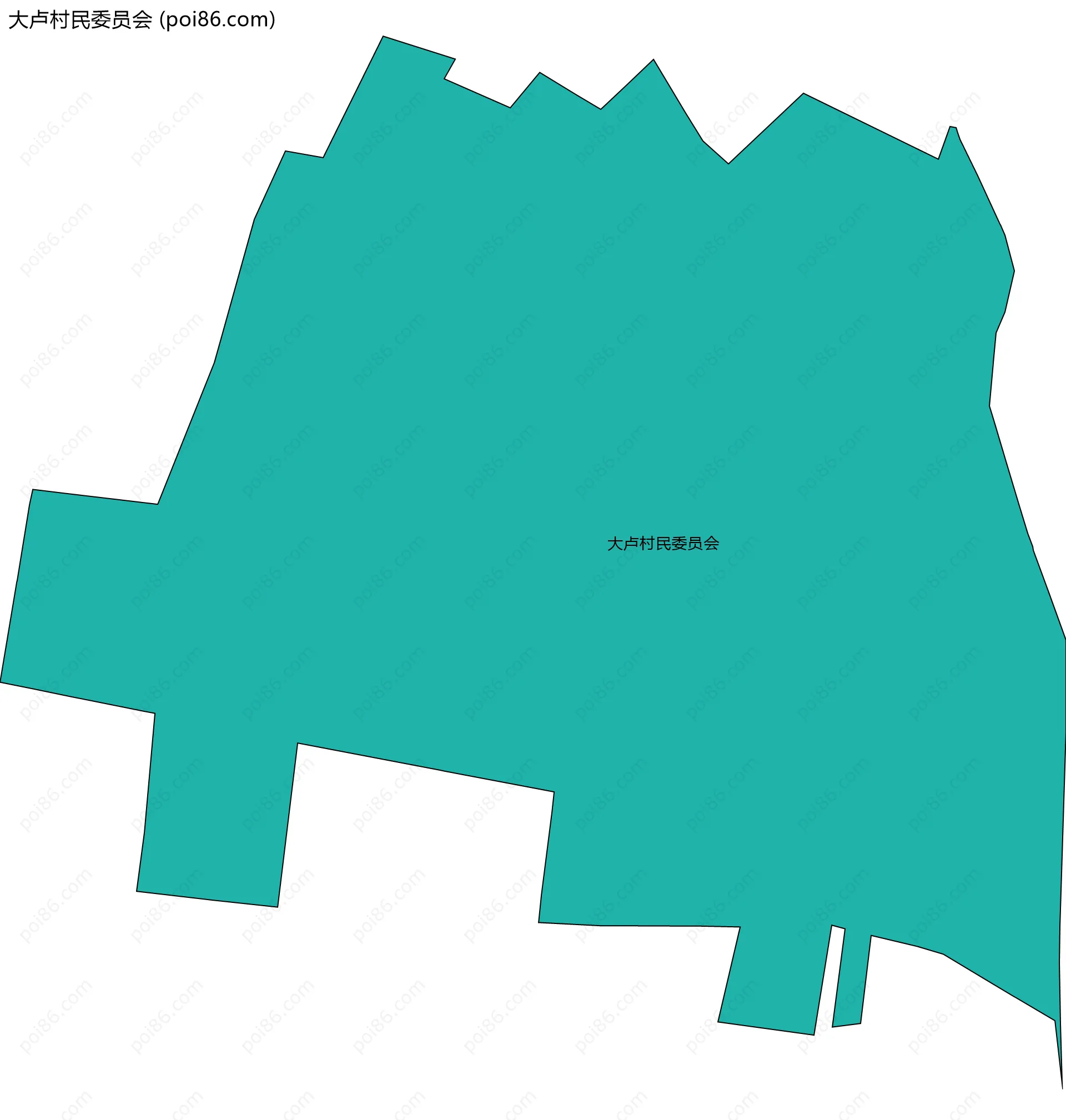 大卢村民委员会边界地图
