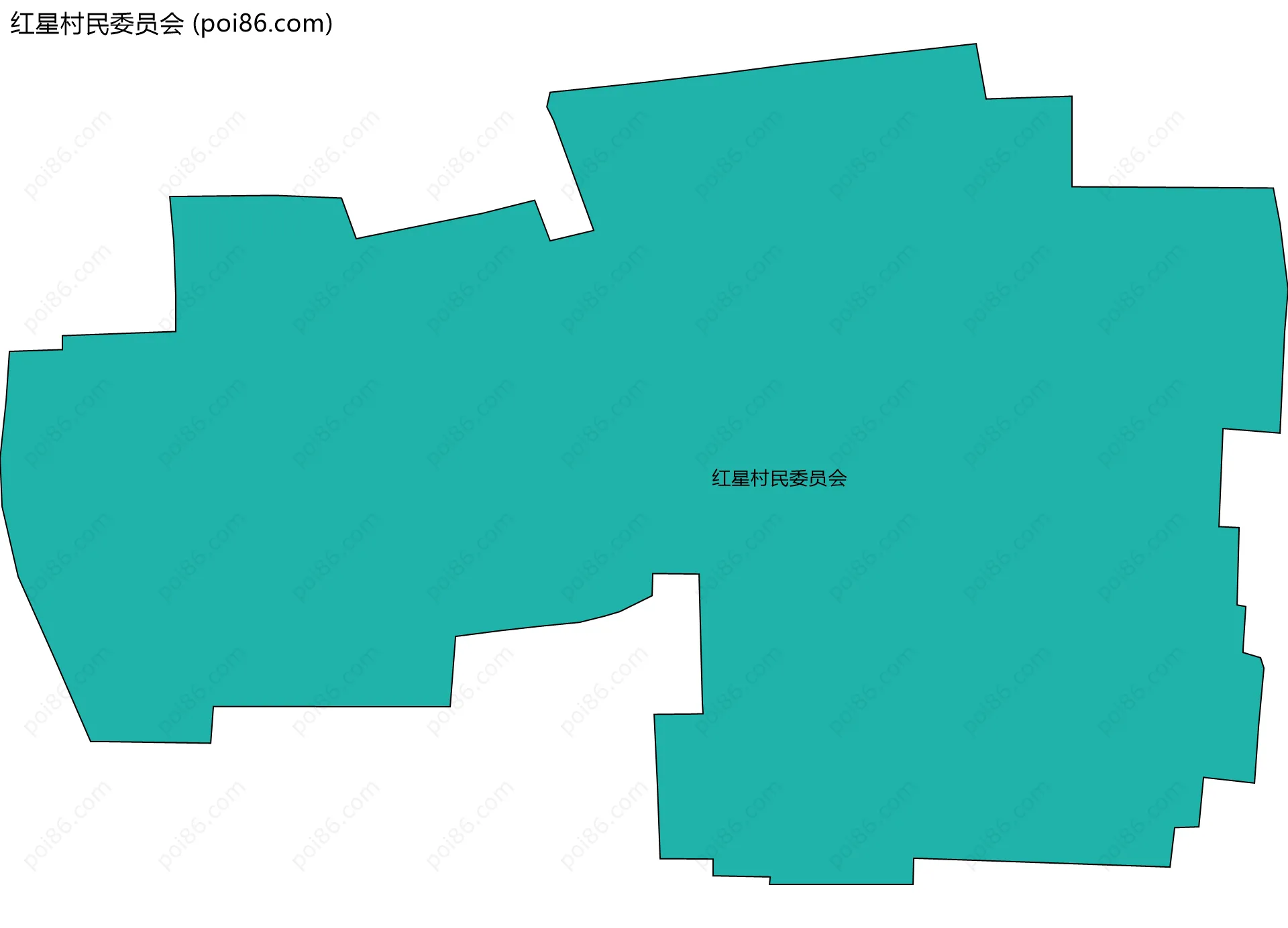 红星村民委员会边界地图