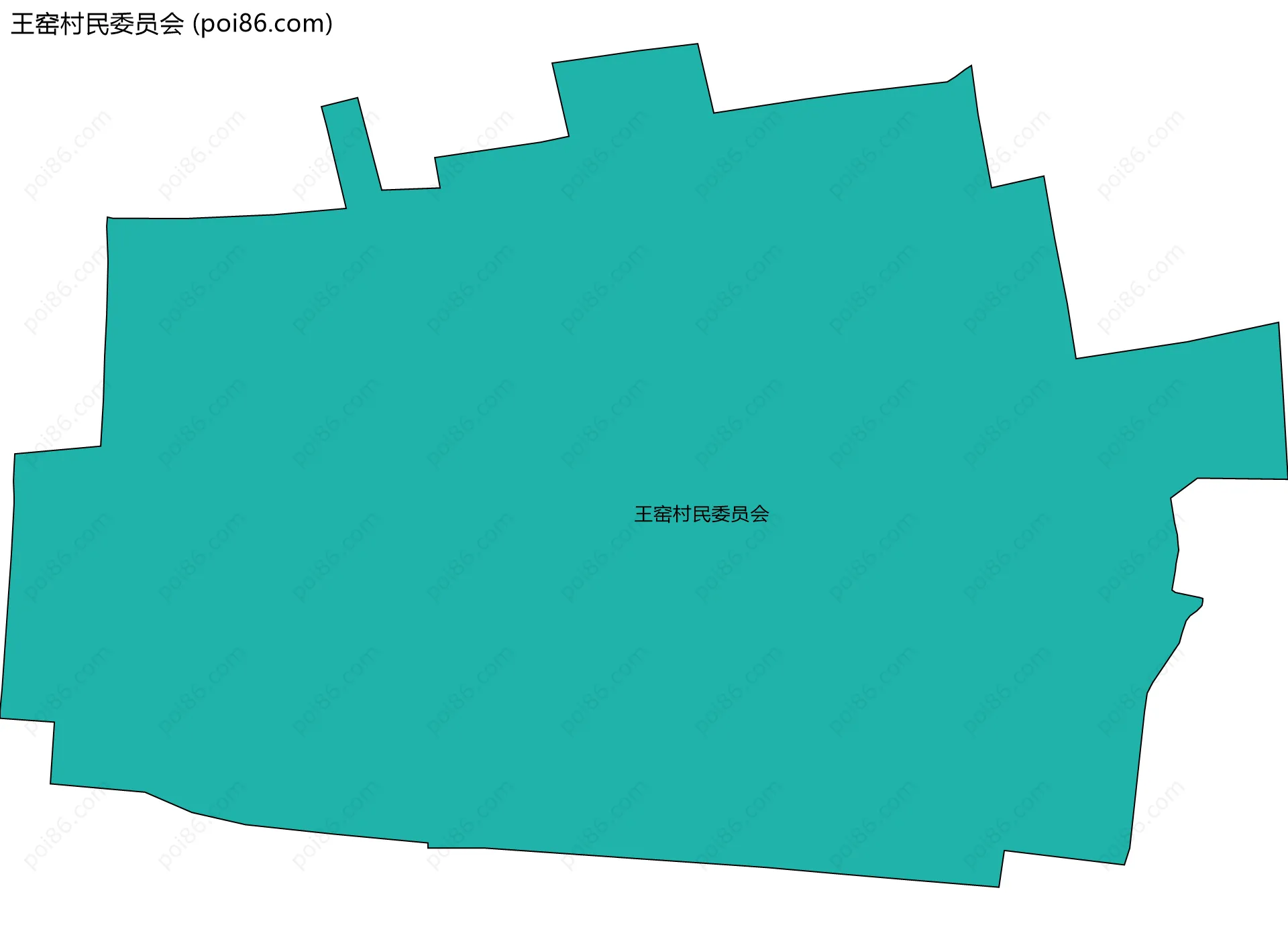 王窑村民委员会边界地图