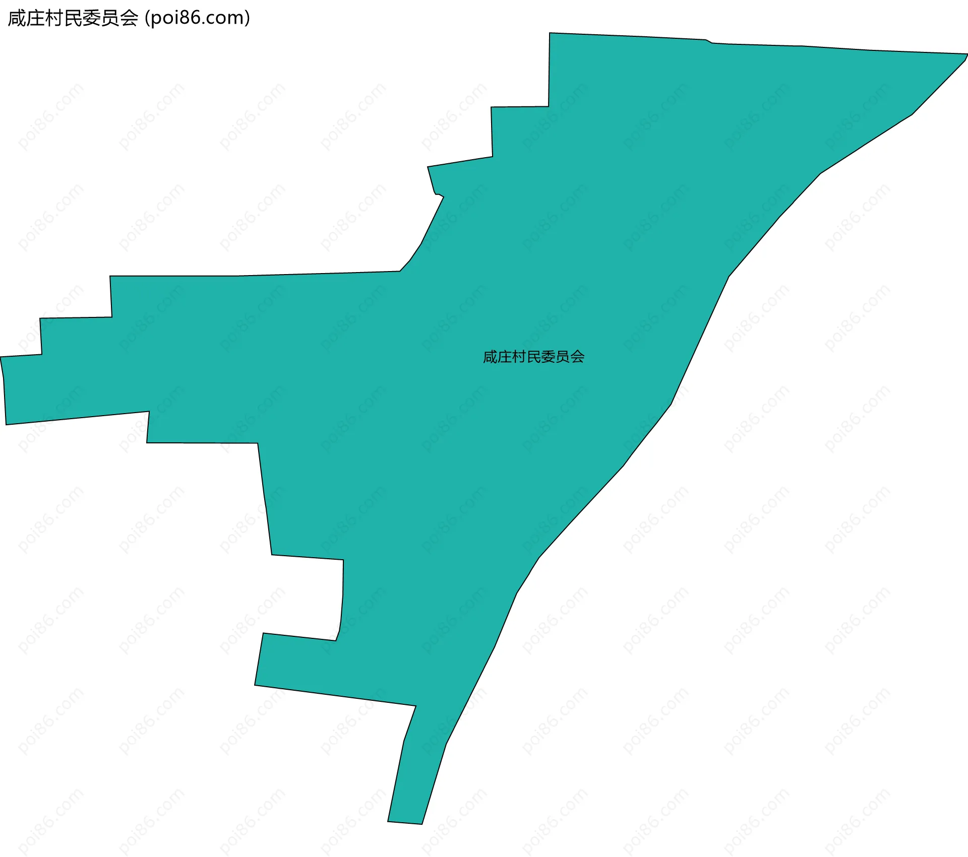 咸庄村民委员会边界地图