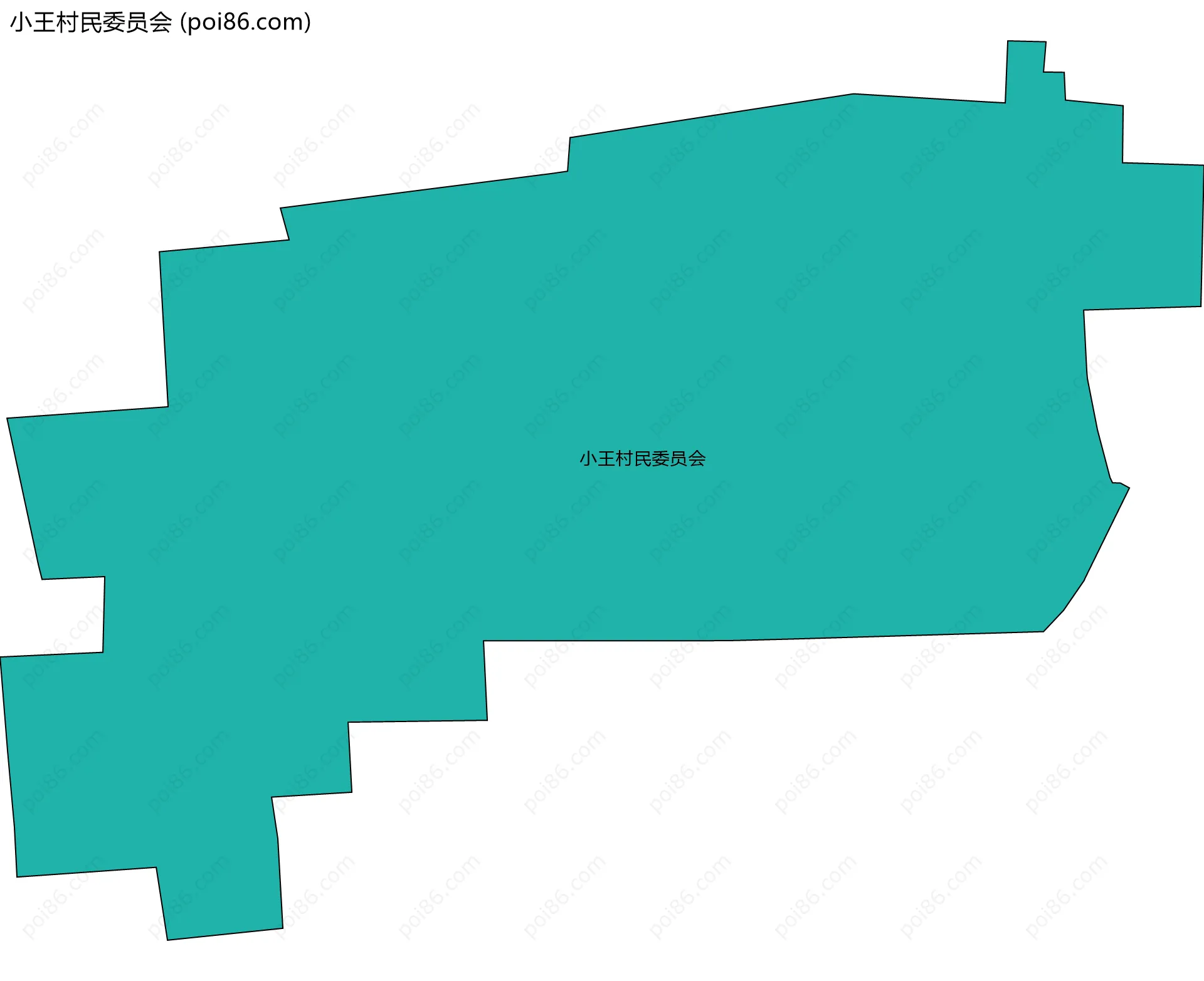 小王村民委员会边界地图