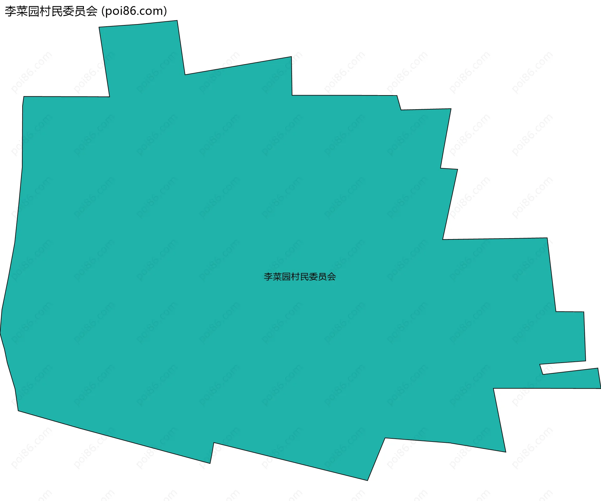 李菜园村民委员会边界地图