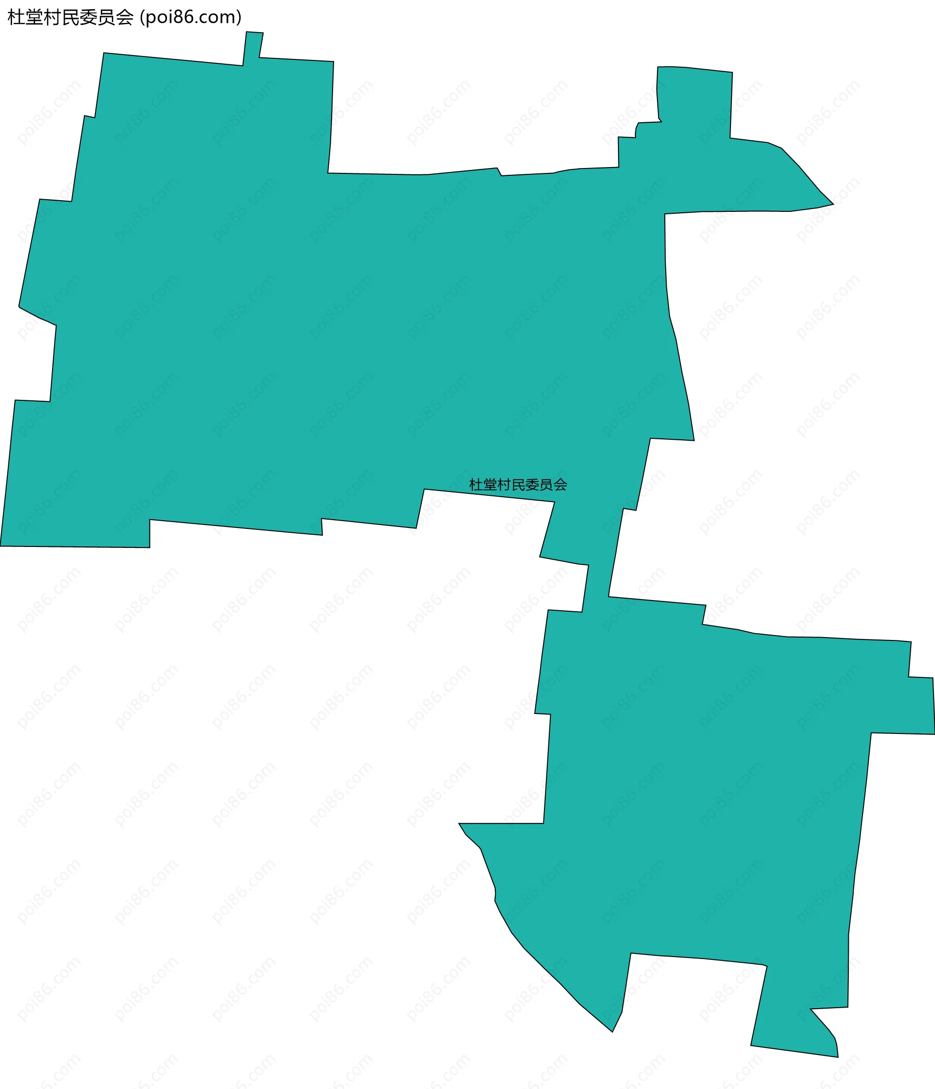 杜堂村民委员会边界地图