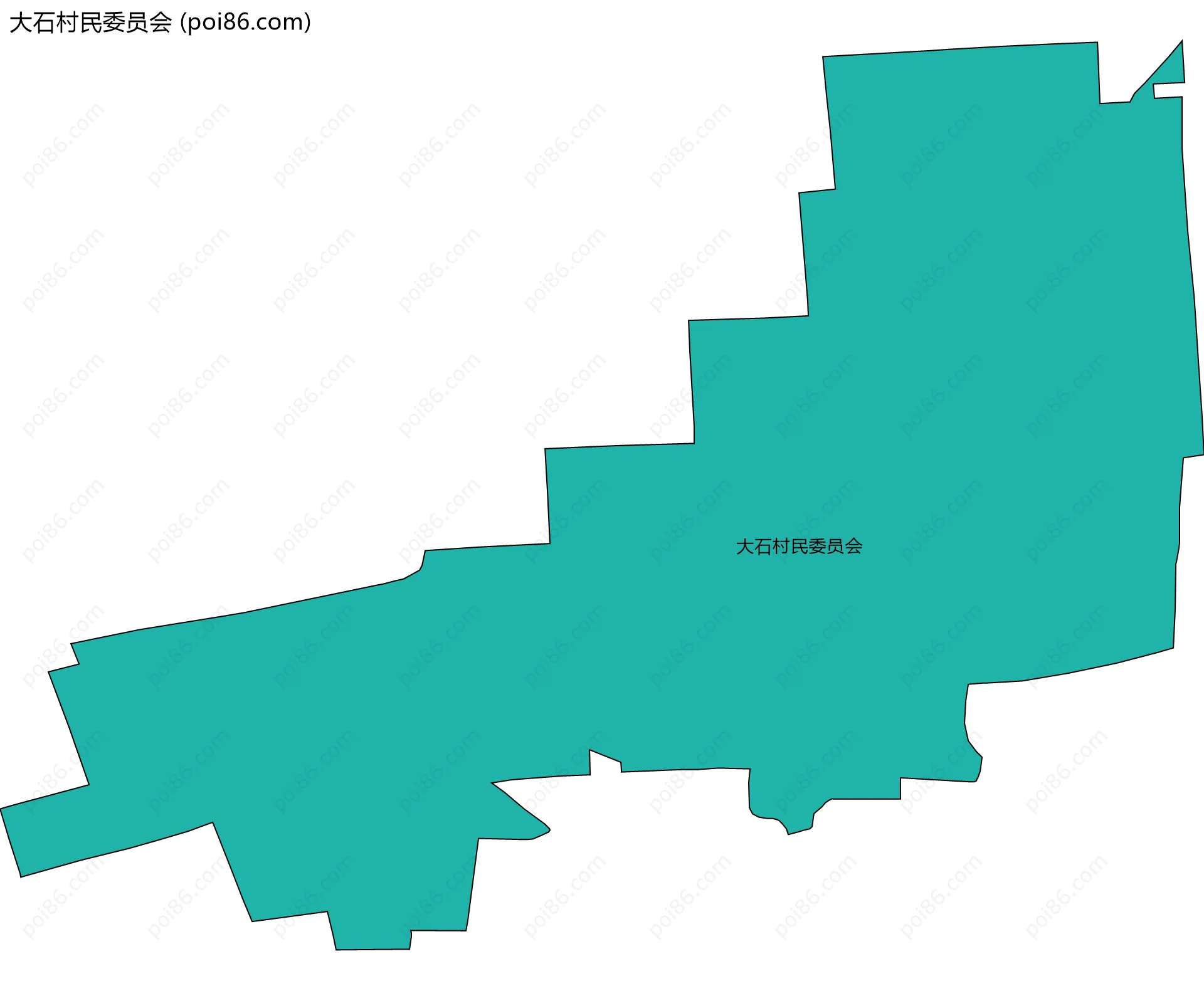 大石村民委员会边界地图