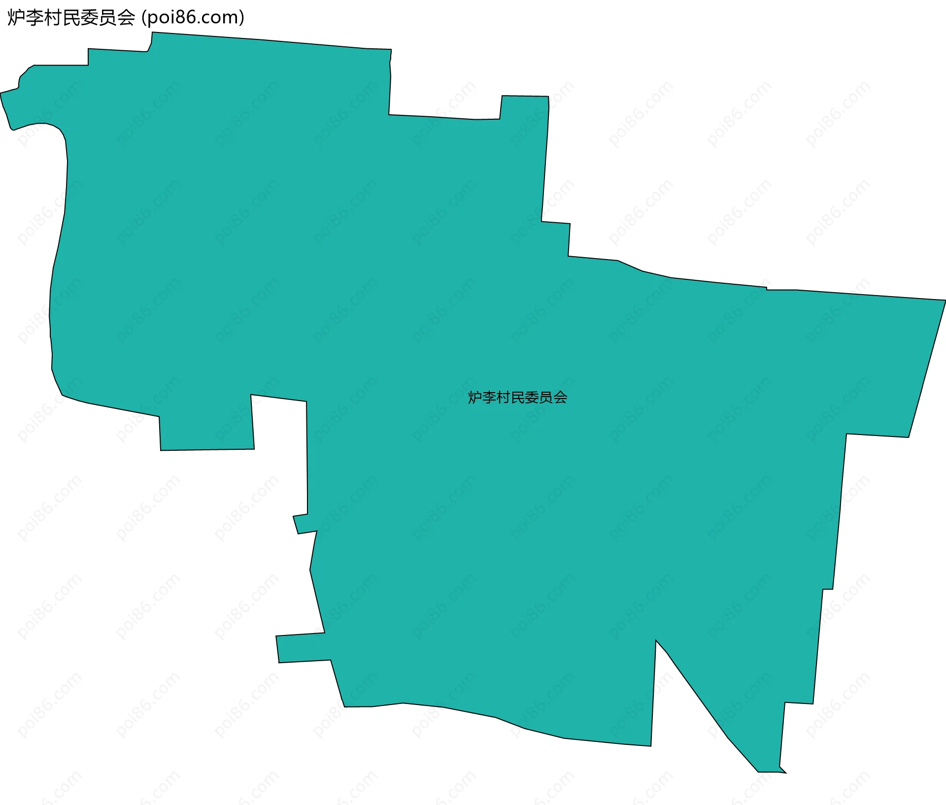 炉李村民委员会边界地图