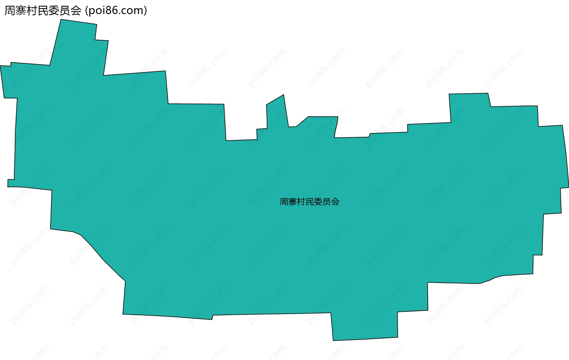 周寨村民委员会边界地图