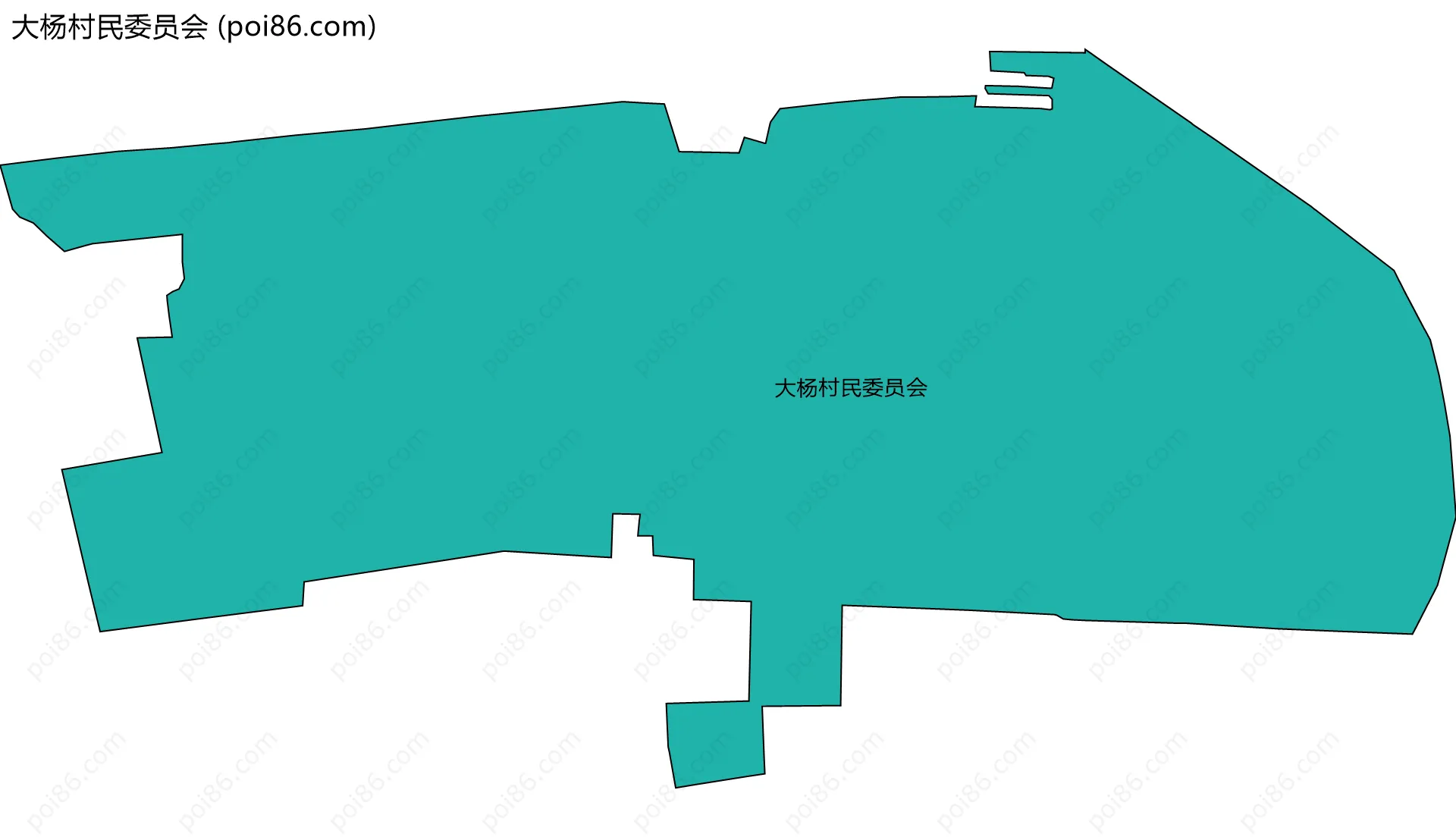 大杨村民委员会边界地图