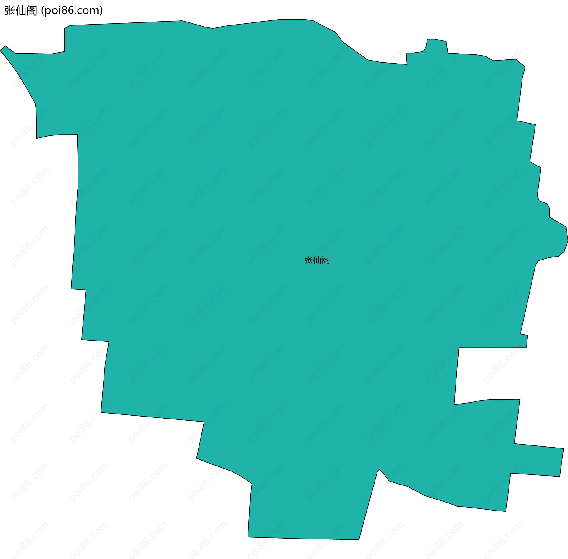 张仙阁边界地图