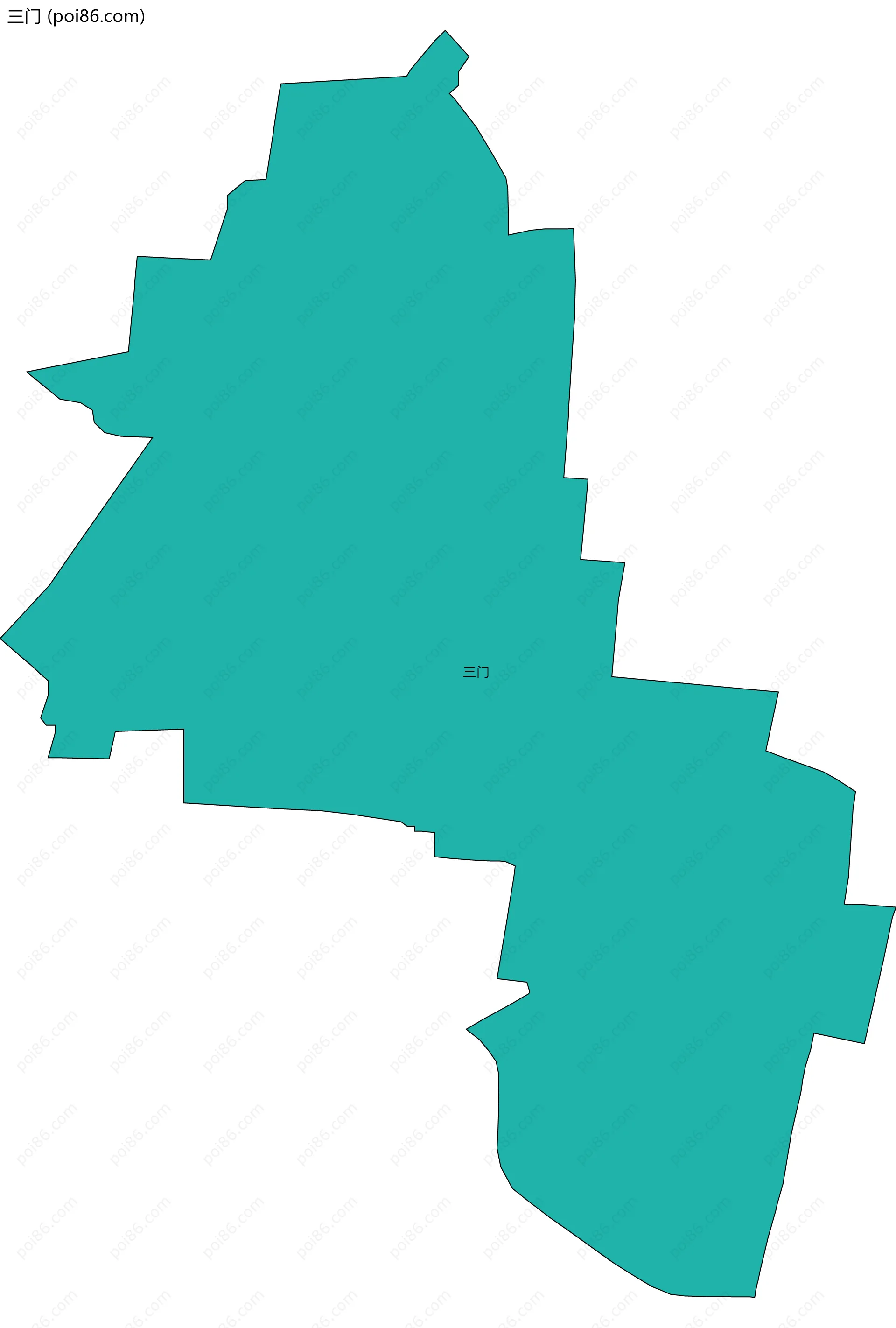 三门边界地图