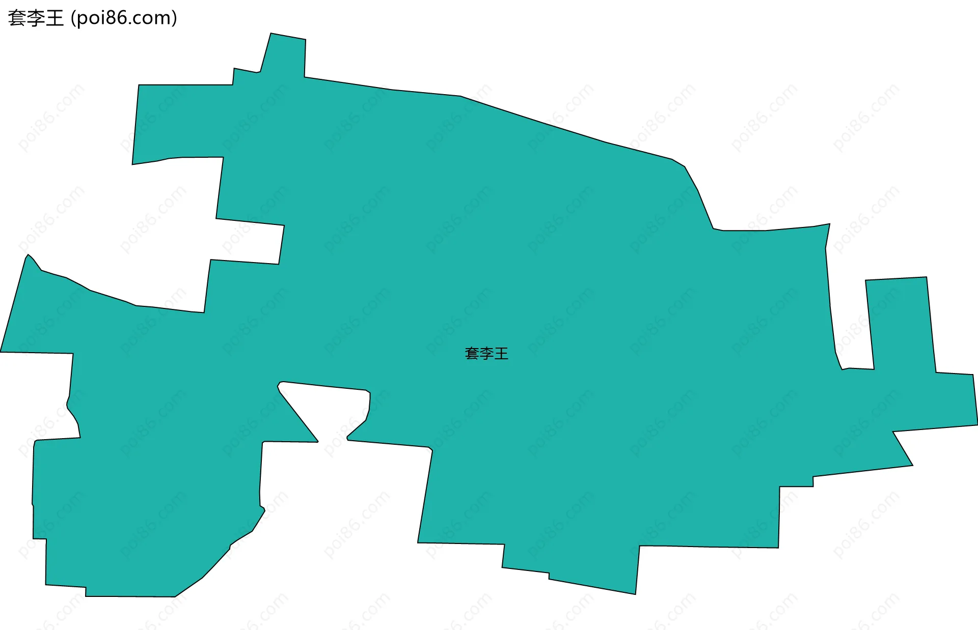 套李王边界地图
