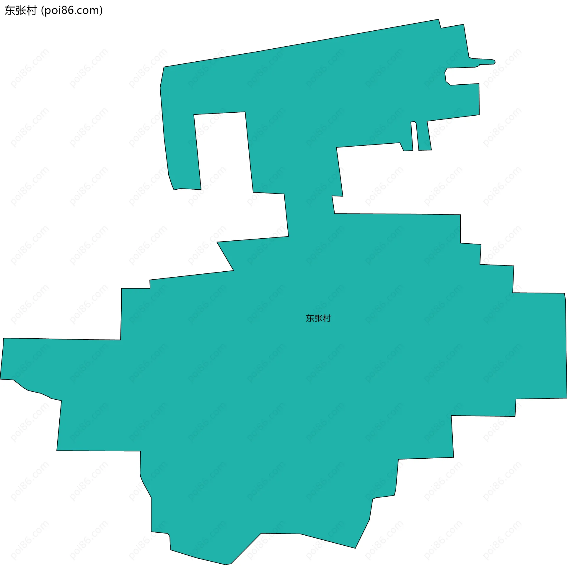 东张村边界地图