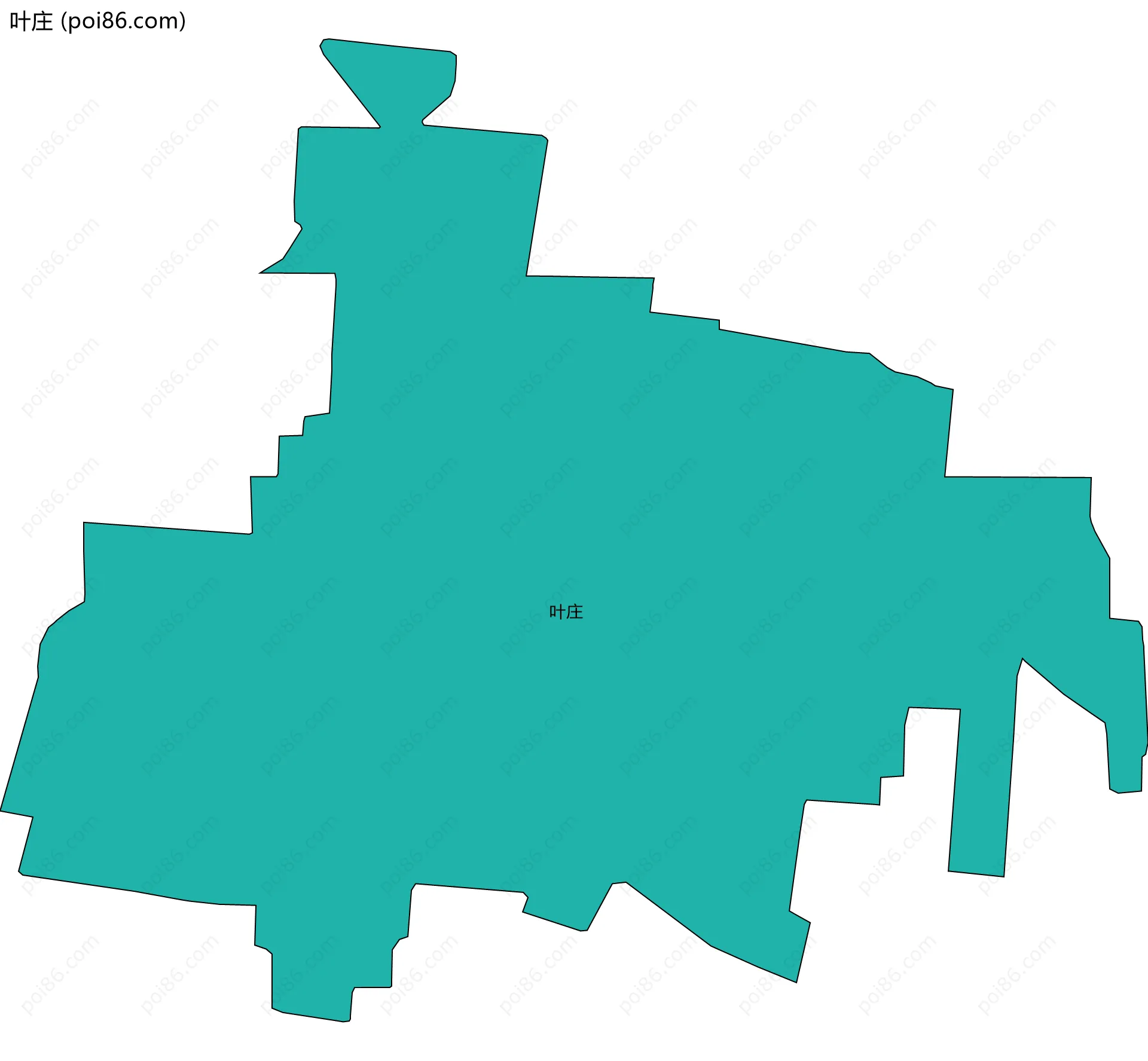 叶庄边界地图