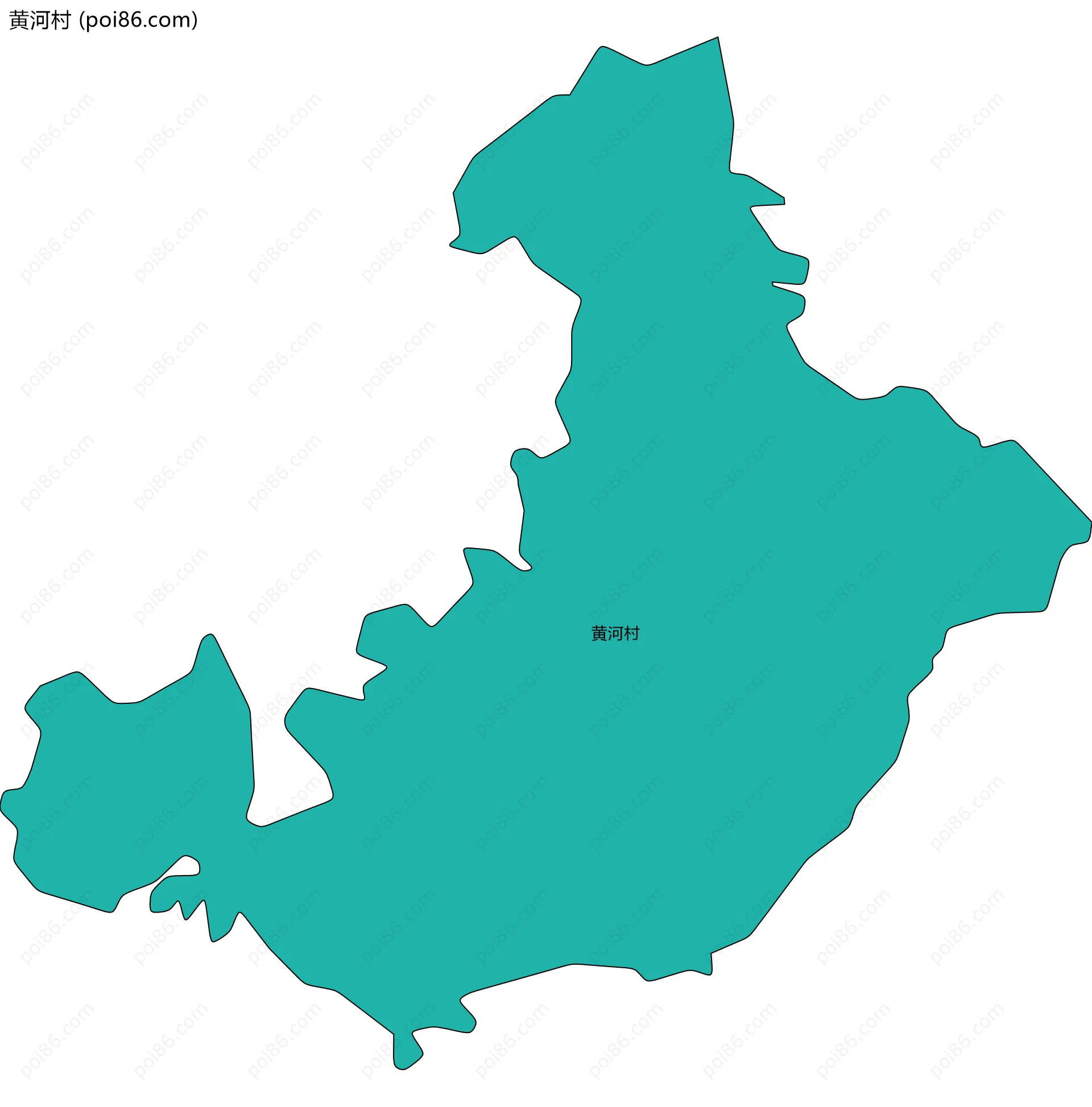 黄河村边界地图