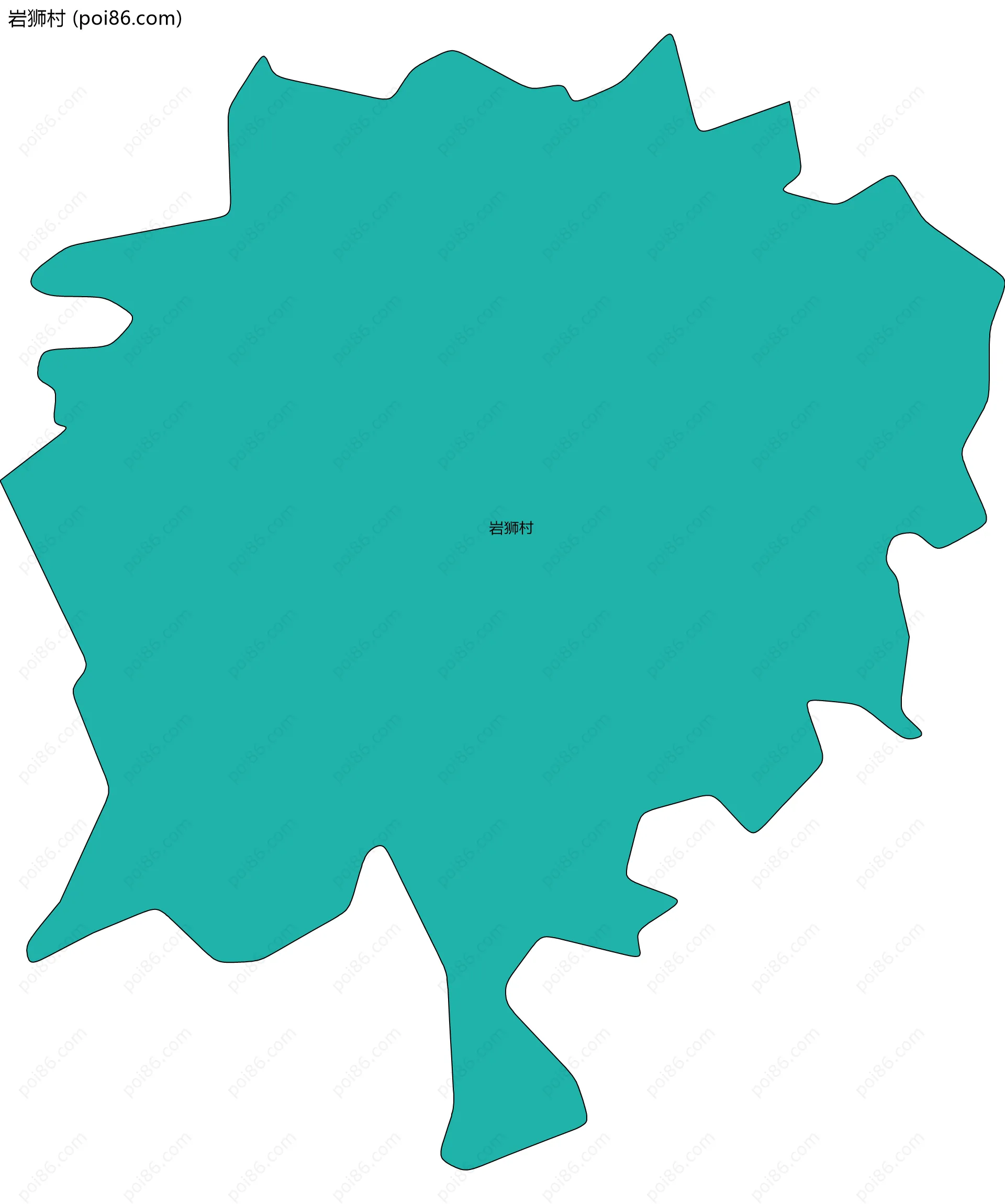 岩狮村边界地图