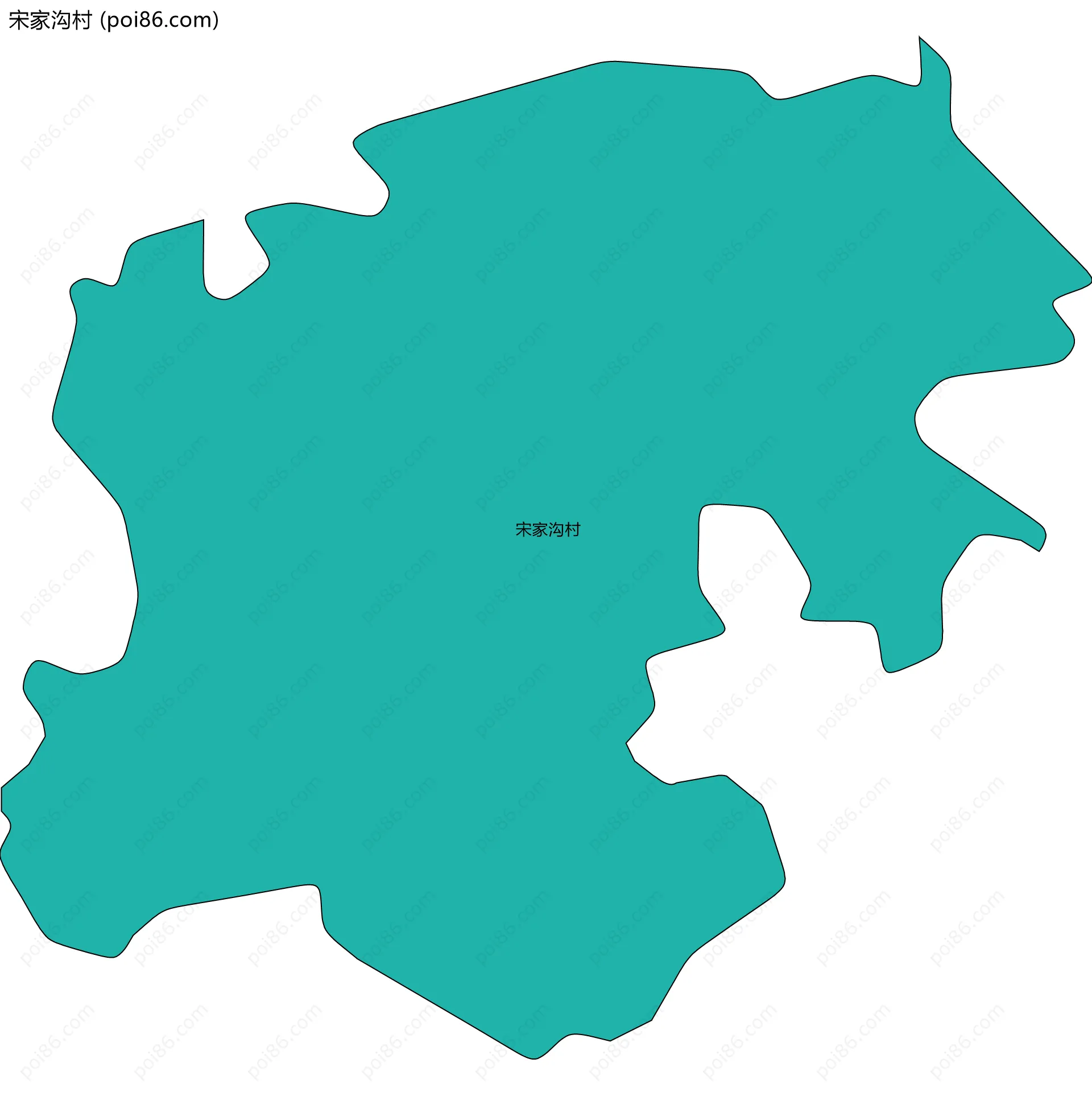 宋家沟村边界地图