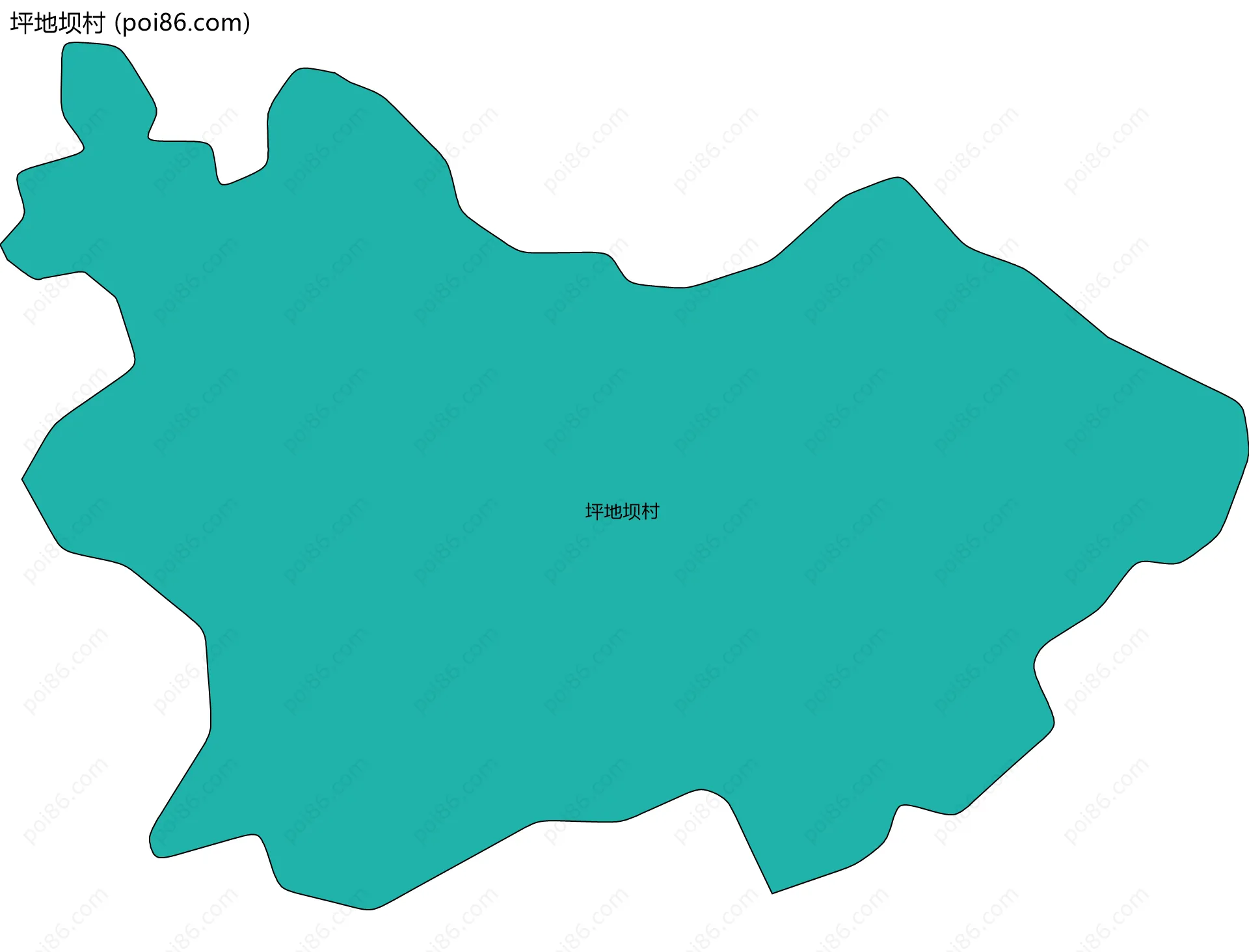 坪地坝村边界地图
