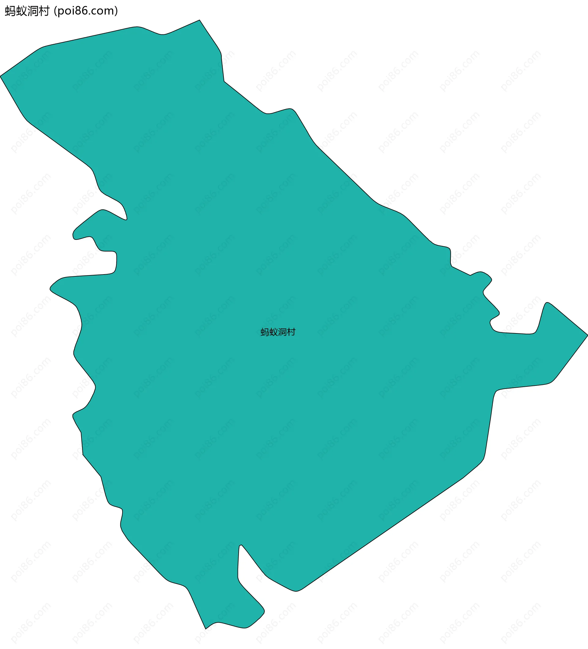 蚂蚁洞村边界地图