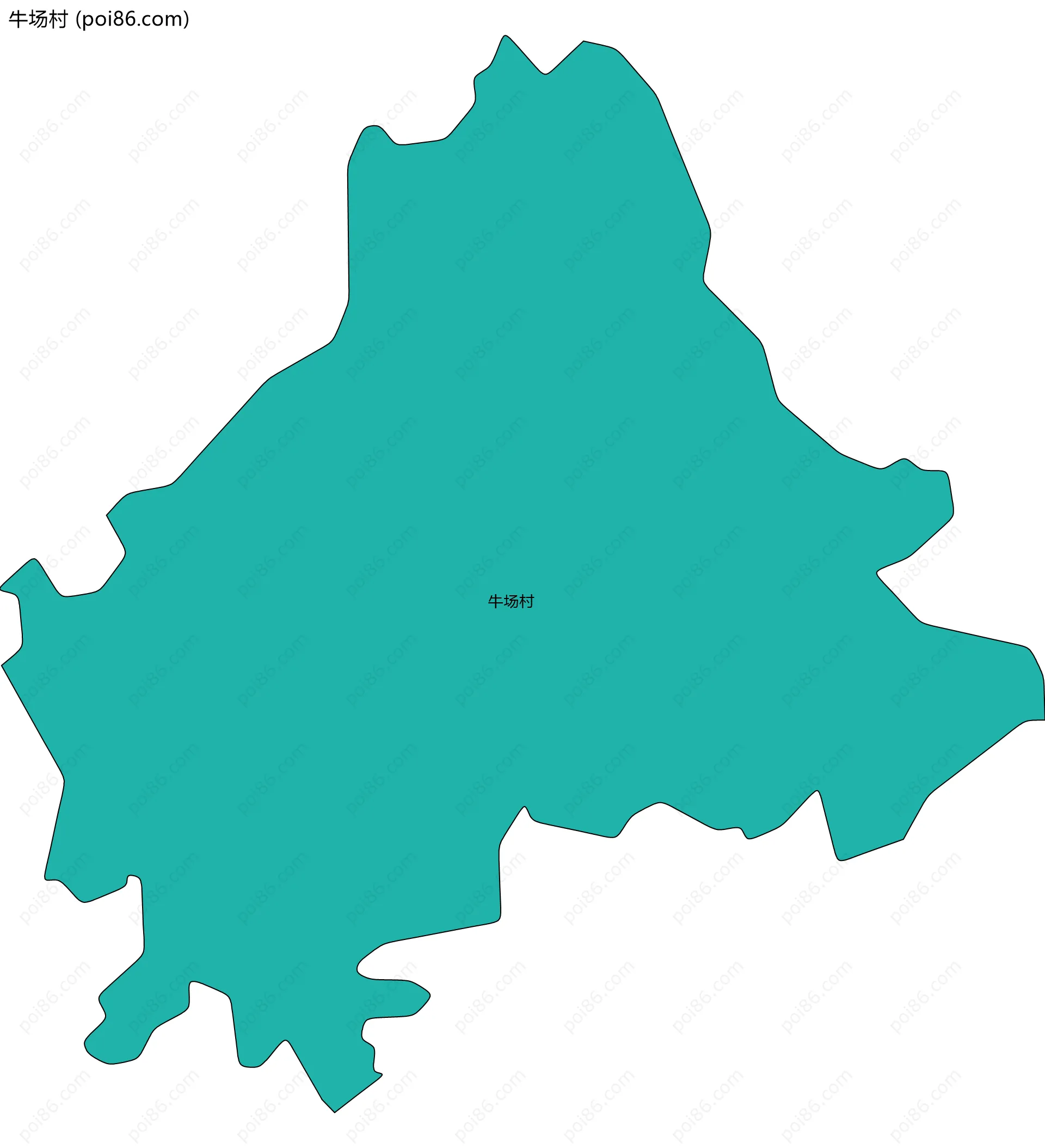 牛场村边界地图