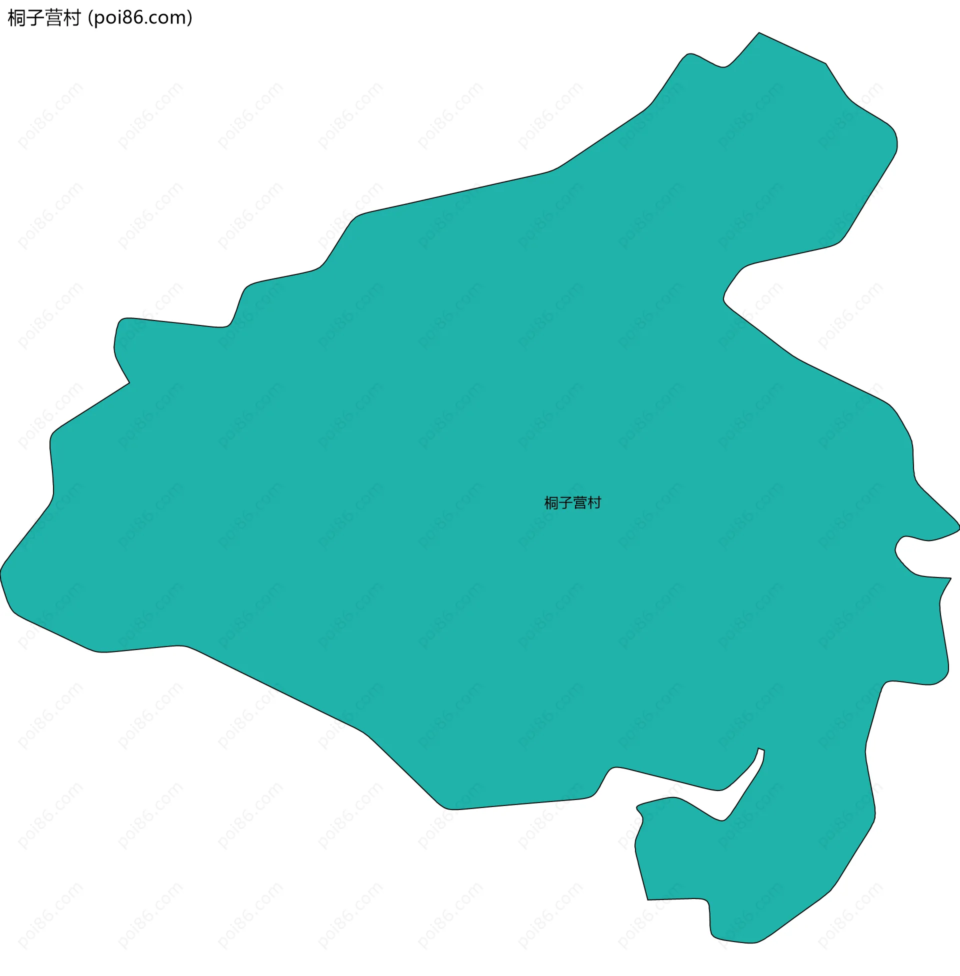 桐子营村边界地图