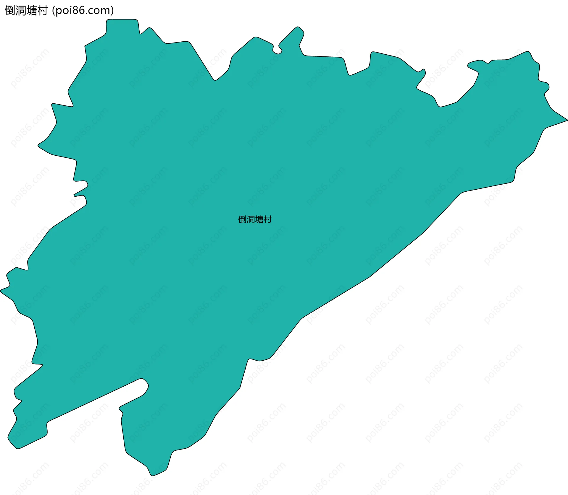 倒洞塘村边界地图