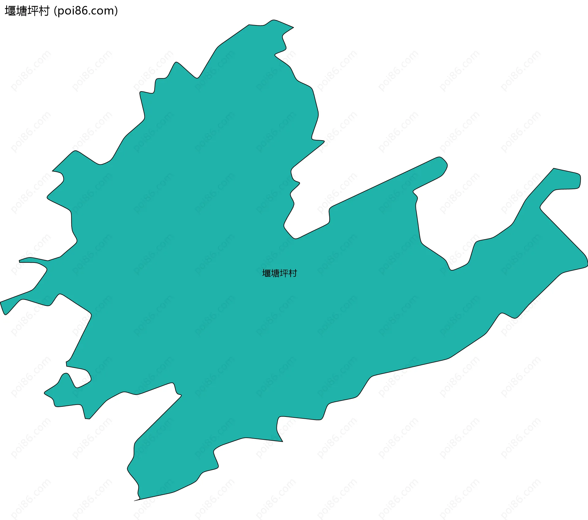 堰塘坪村边界地图