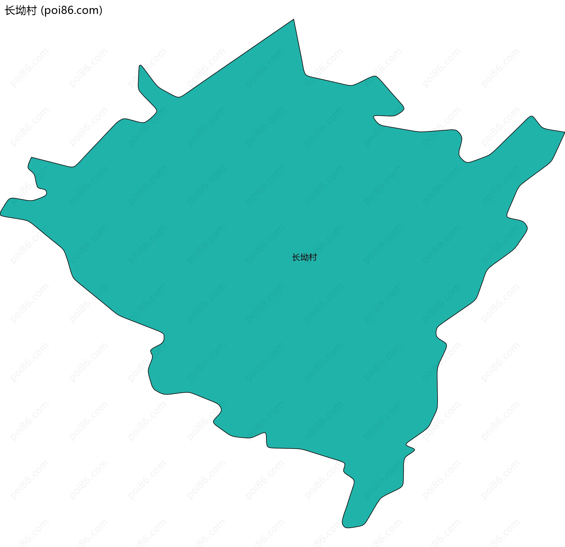 长坳村边界地图