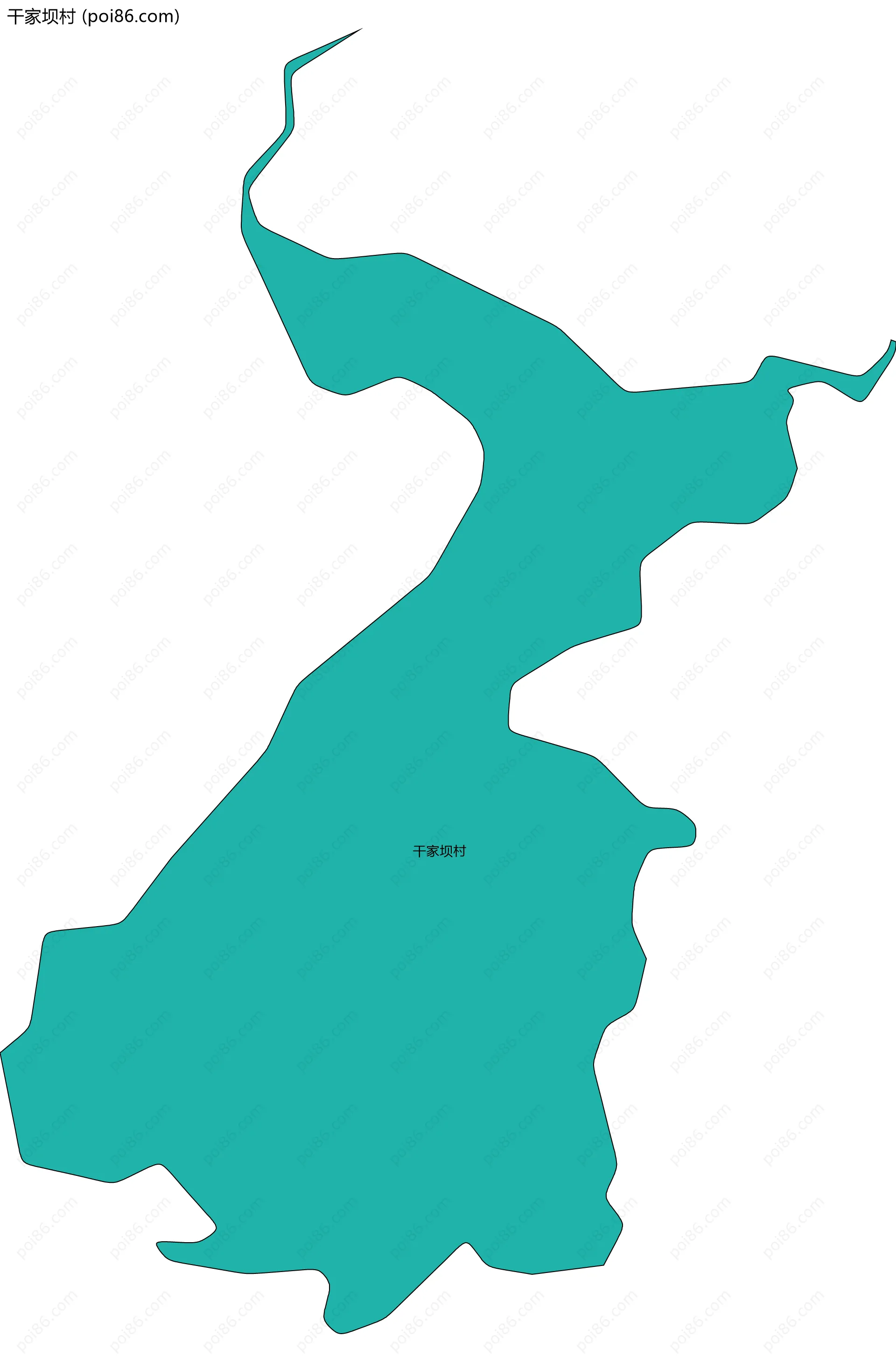 干家坝村边界地图