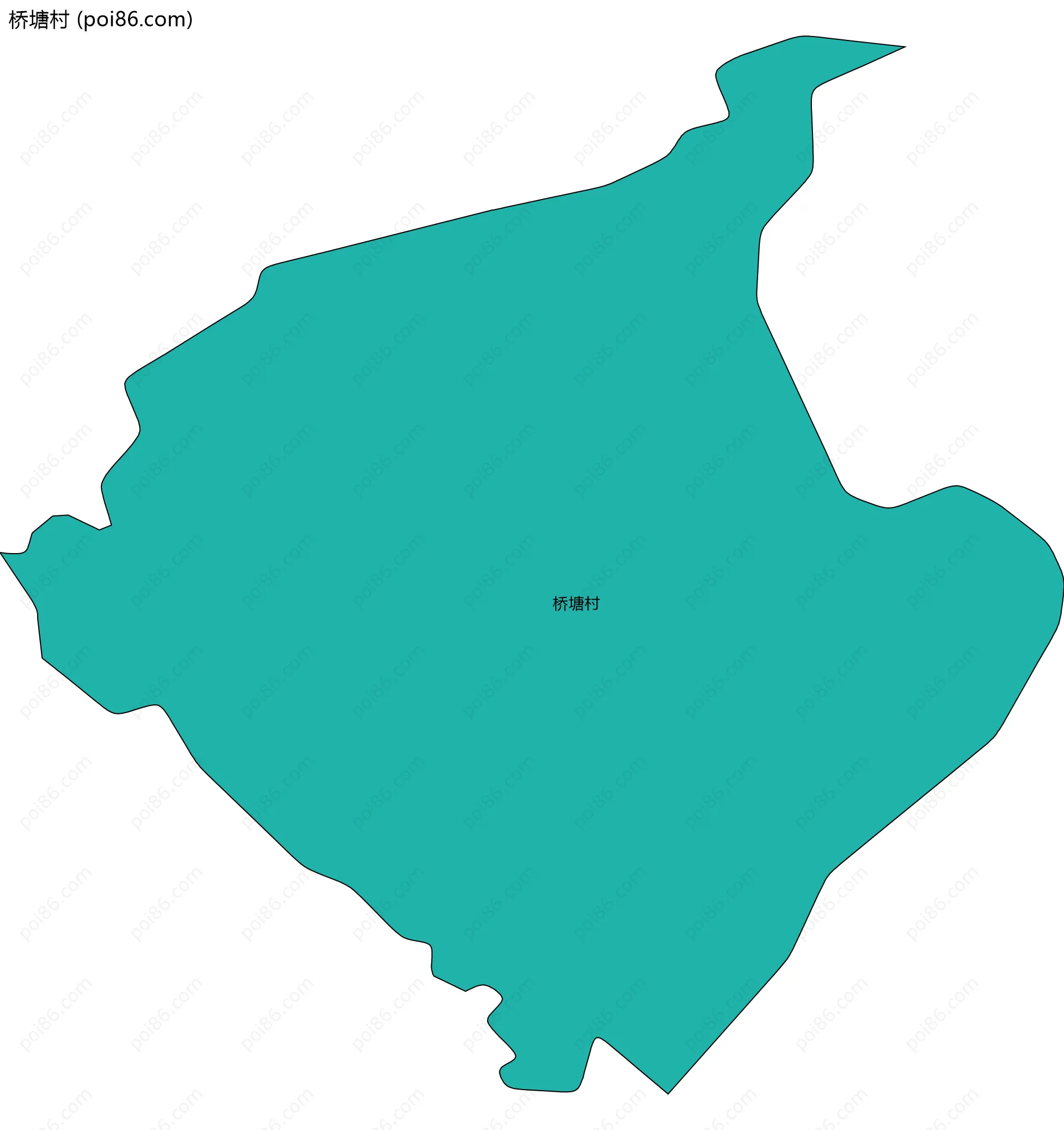 桥塘村边界地图