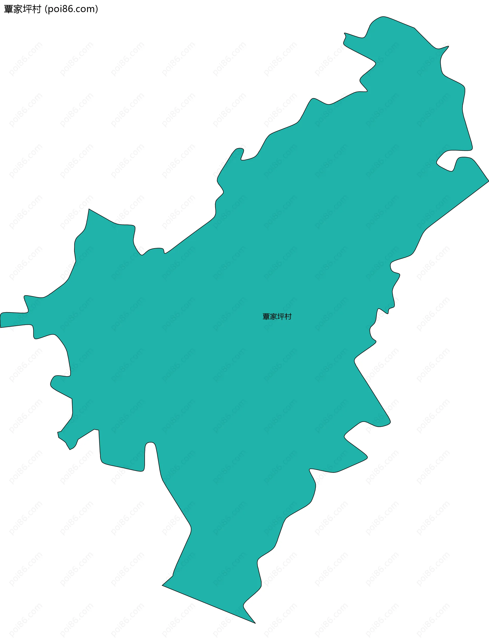 覃家坪村边界地图