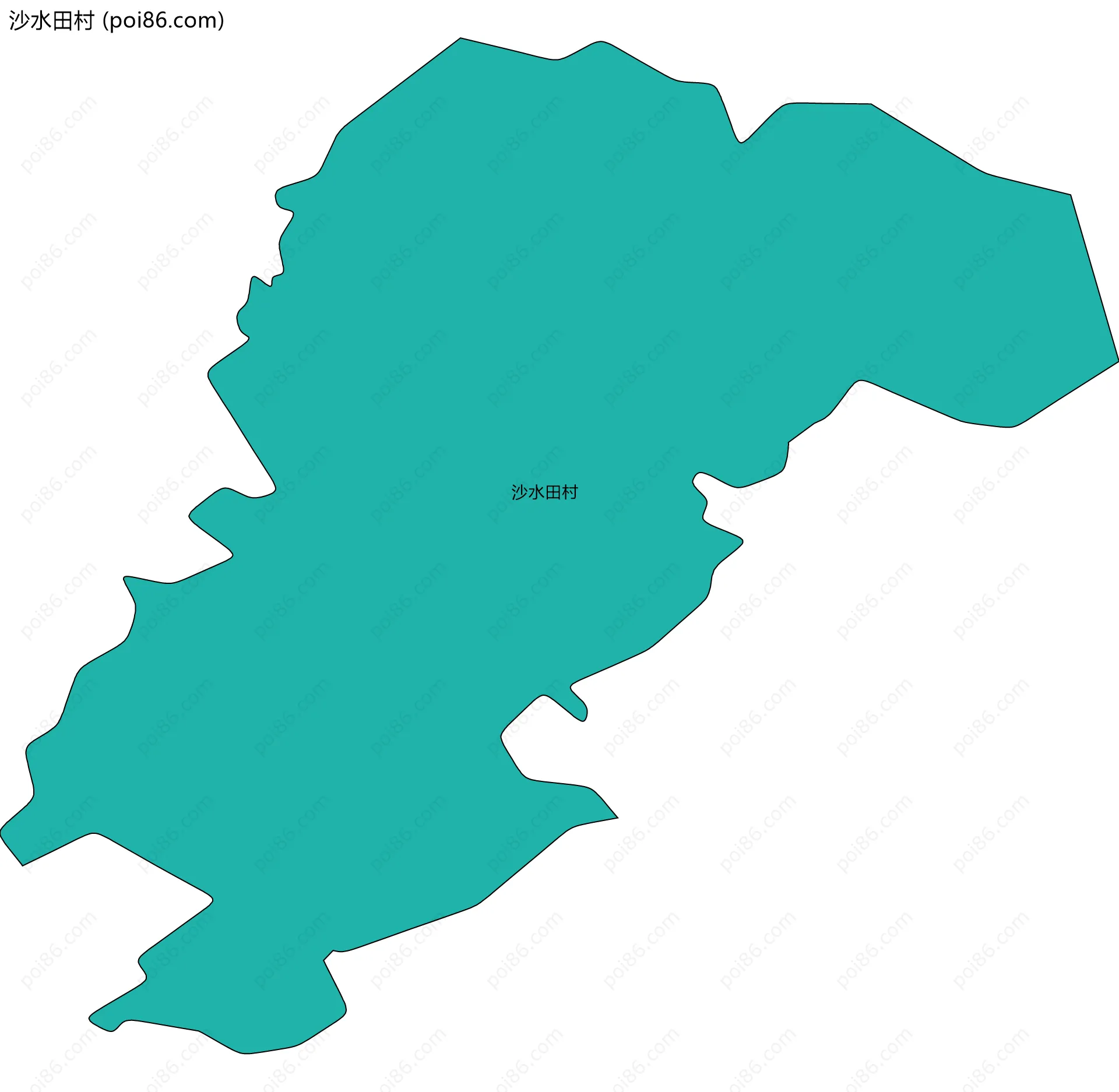 沙水田村边界地图