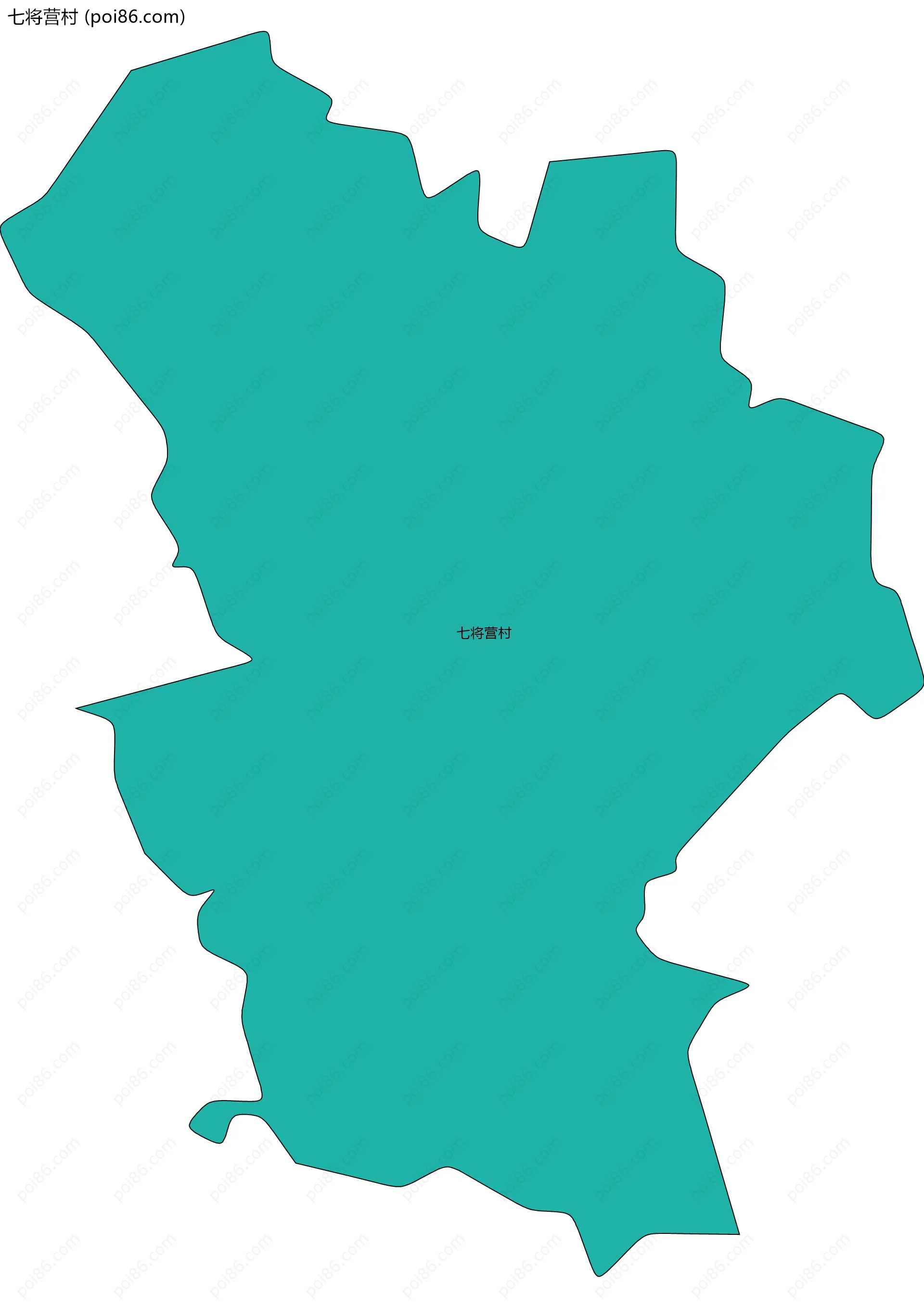 七将营村边界地图