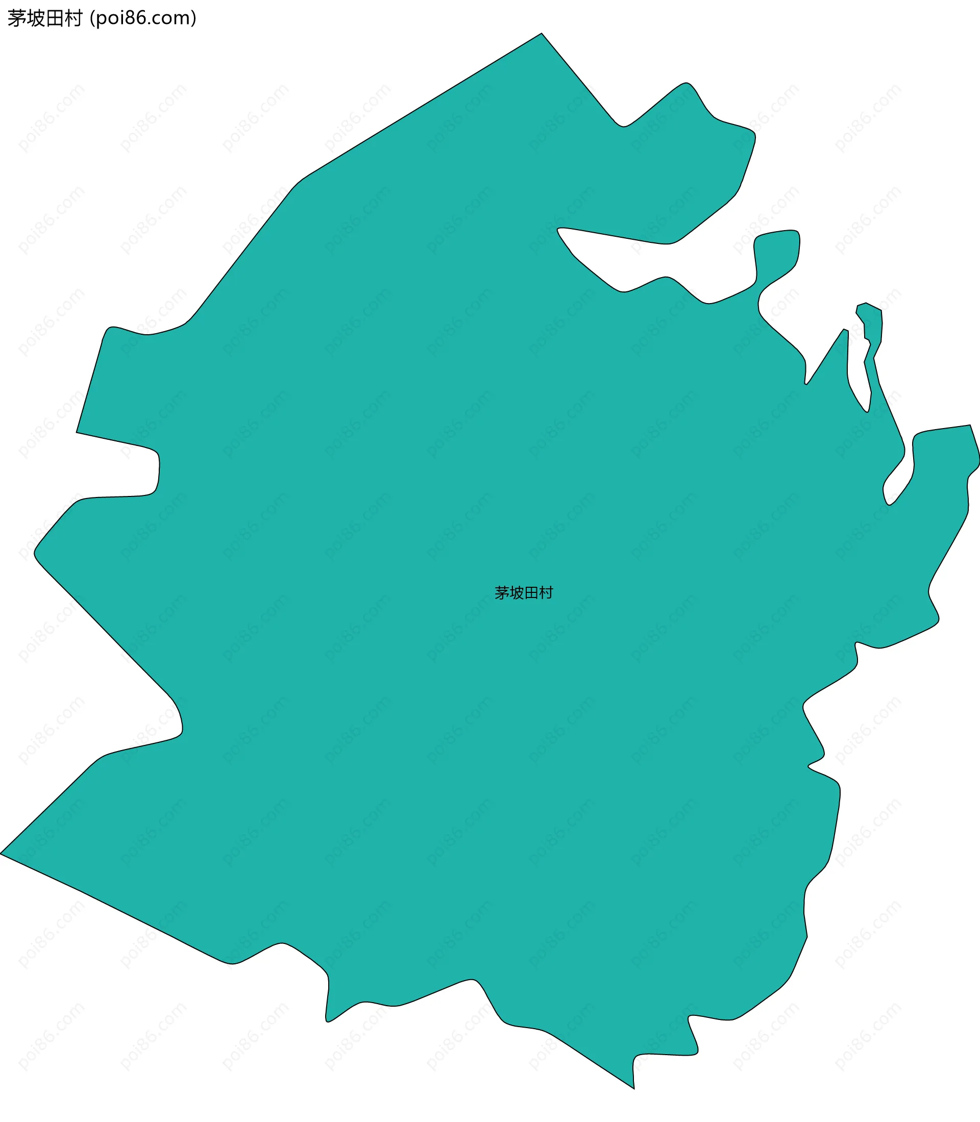 茅坡田村边界地图