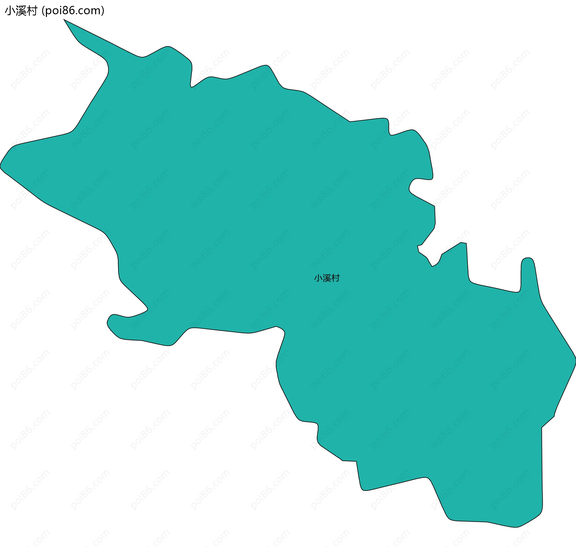 小溪村边界地图