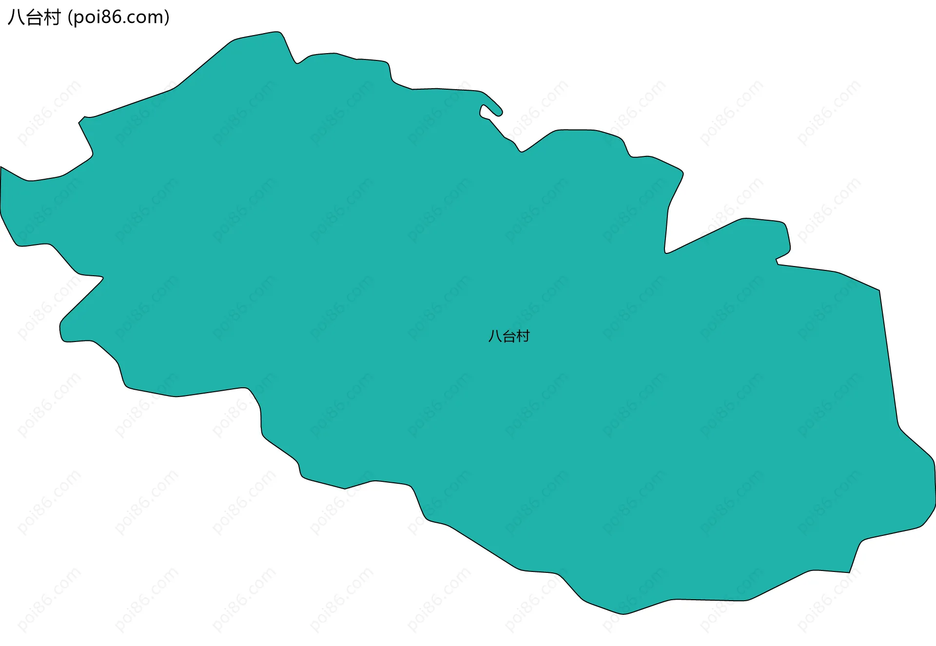 八台村边界地图