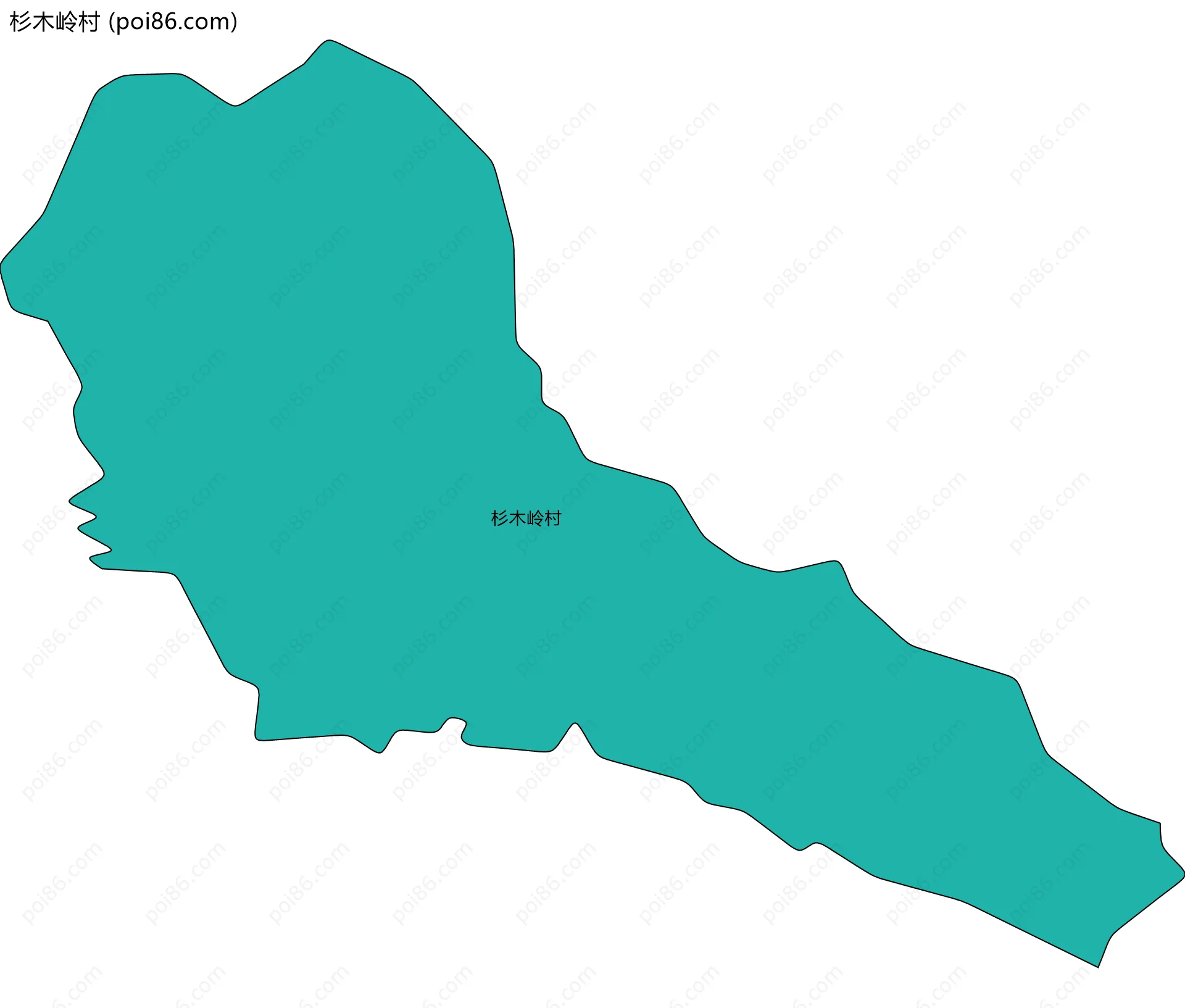 杉木岭村边界地图