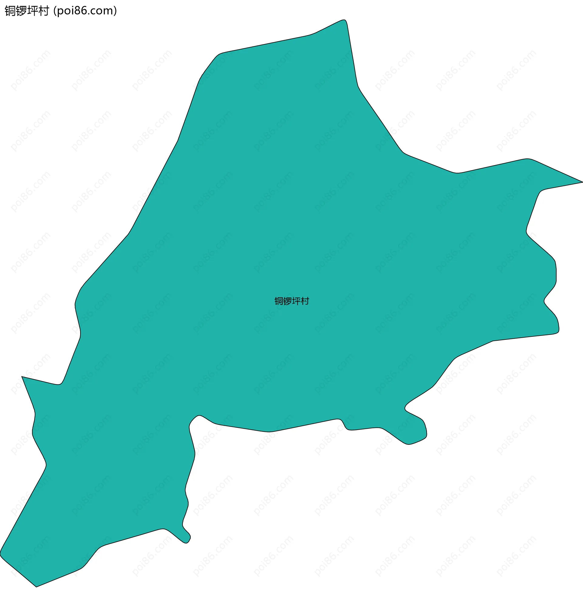 铜锣坪村边界地图