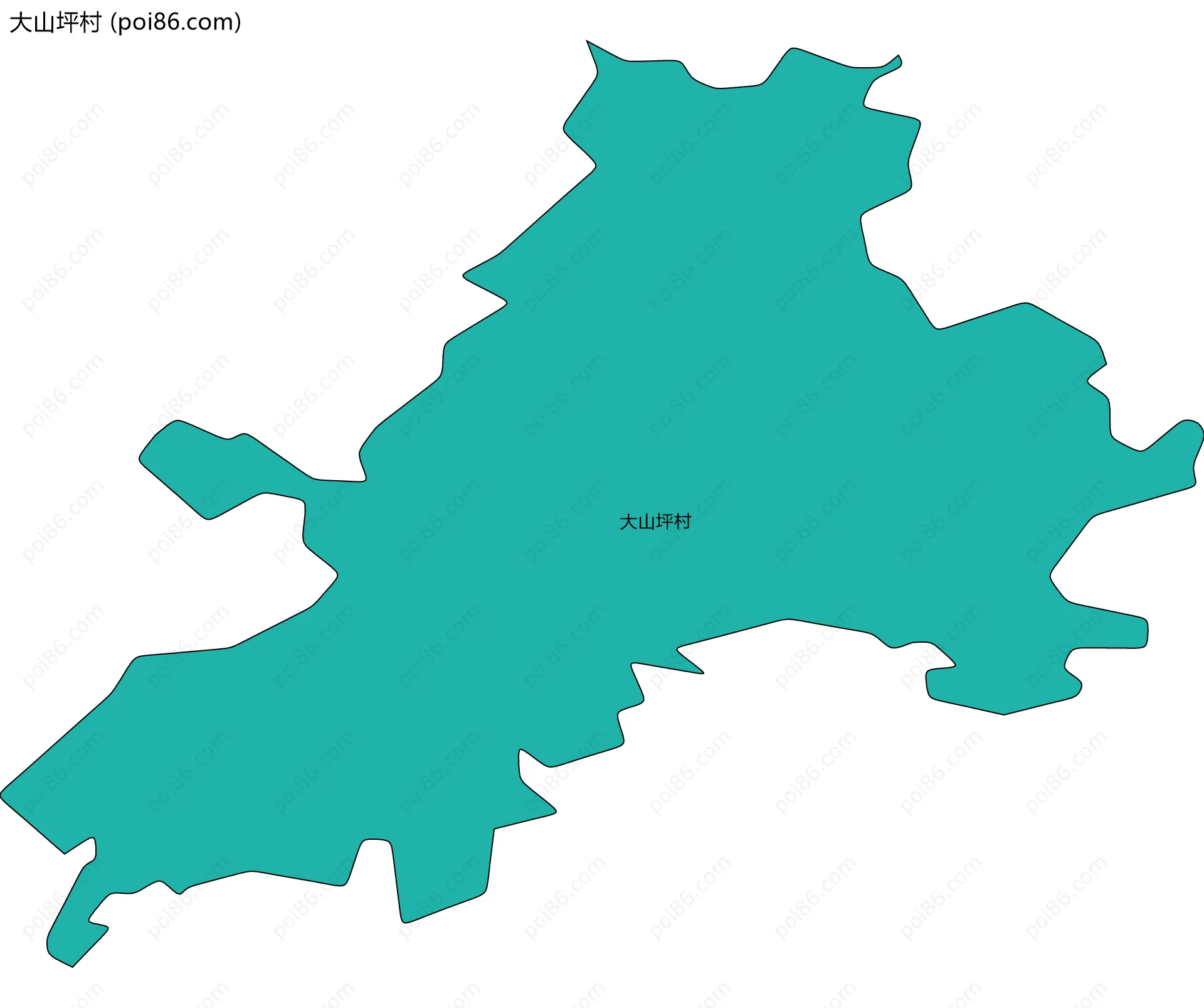 大山坪村边界地图