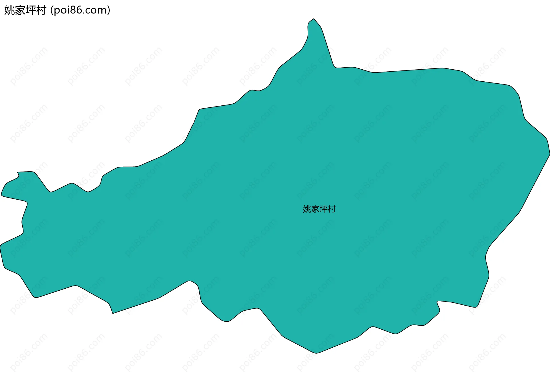 姚家坪村边界地图