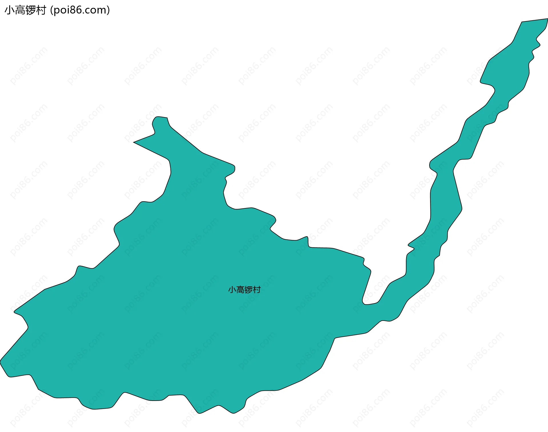 小高锣村边界地图