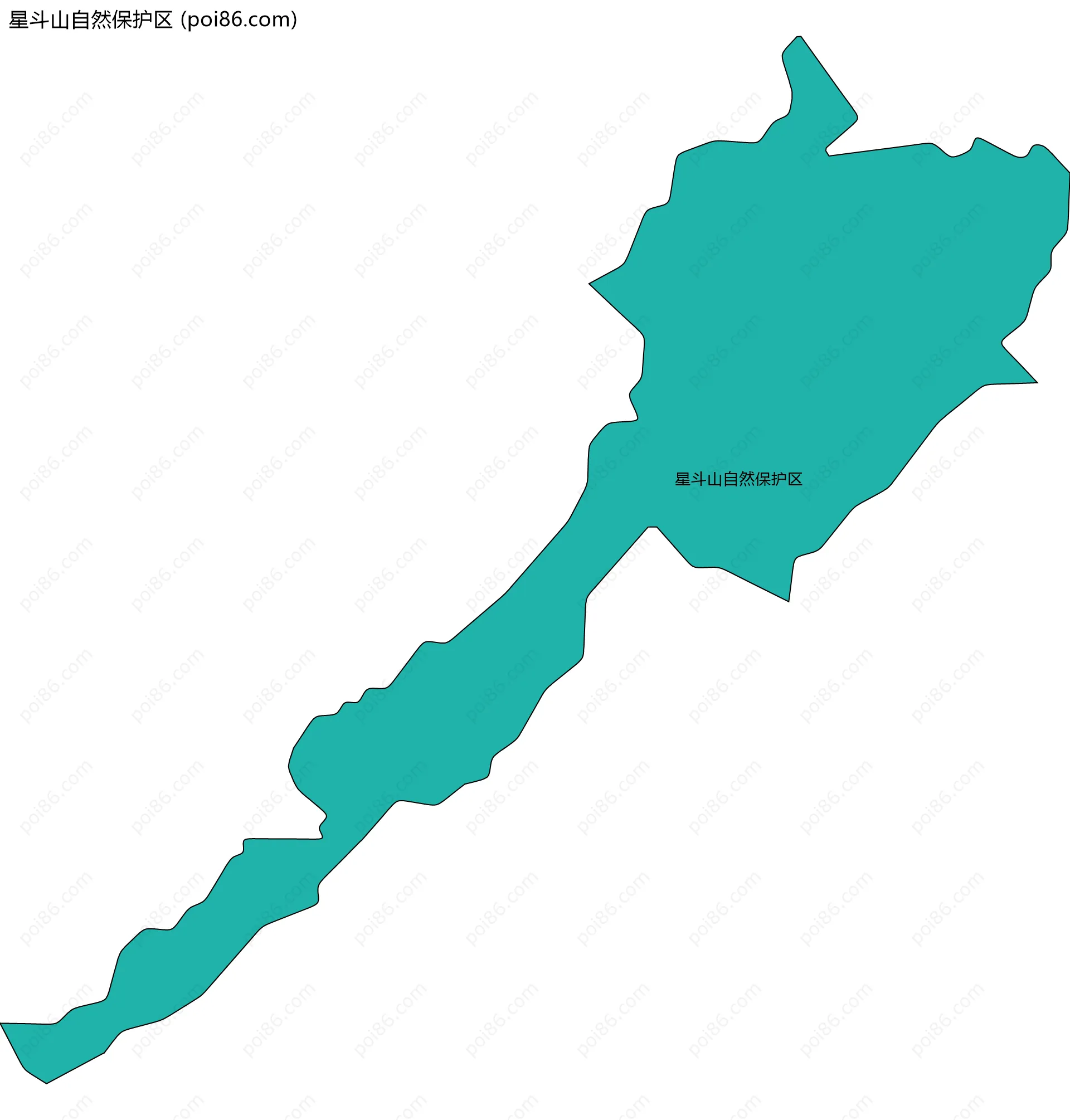 星斗山自然保护区边界地图