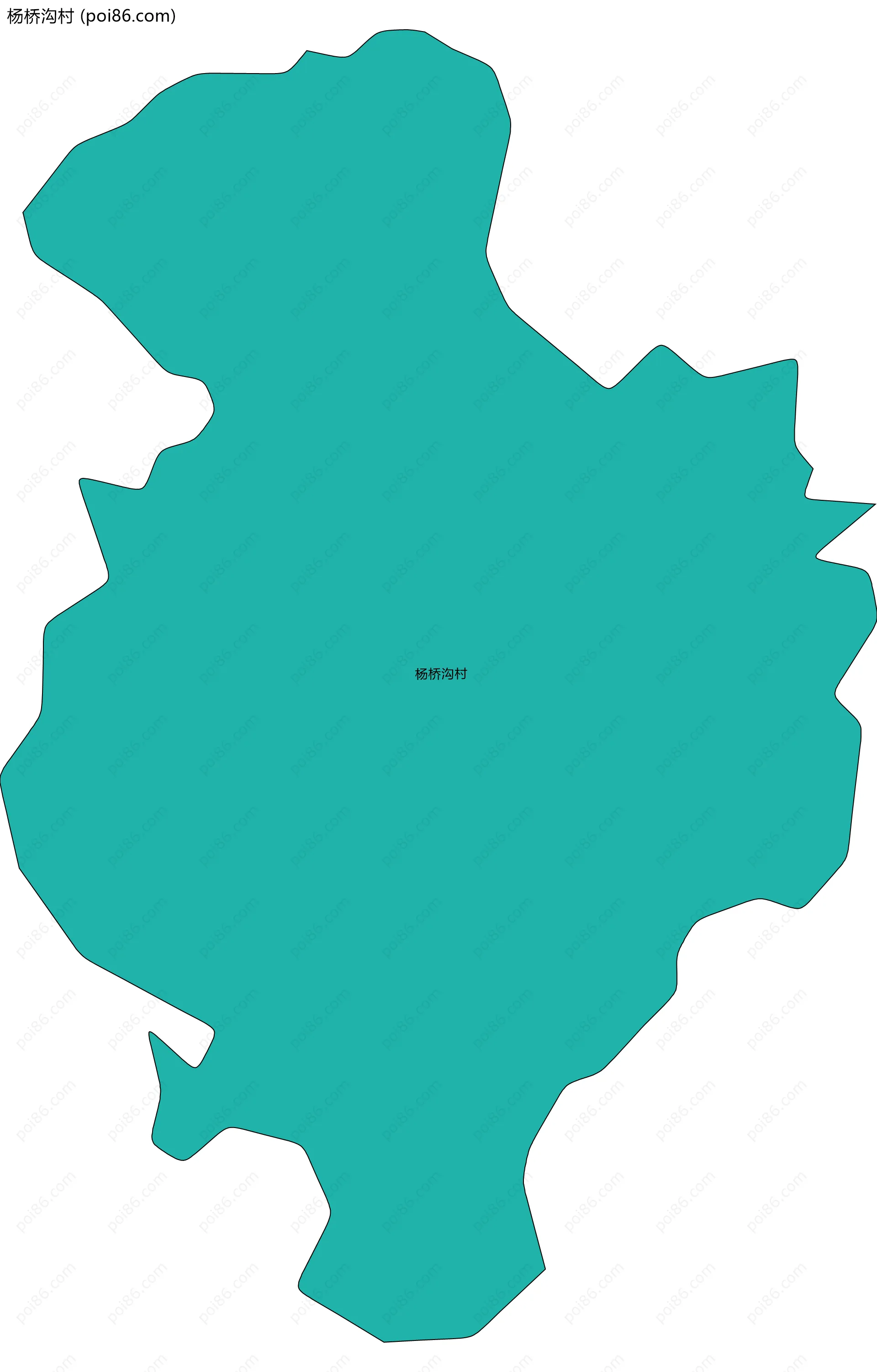 杨桥沟村边界地图