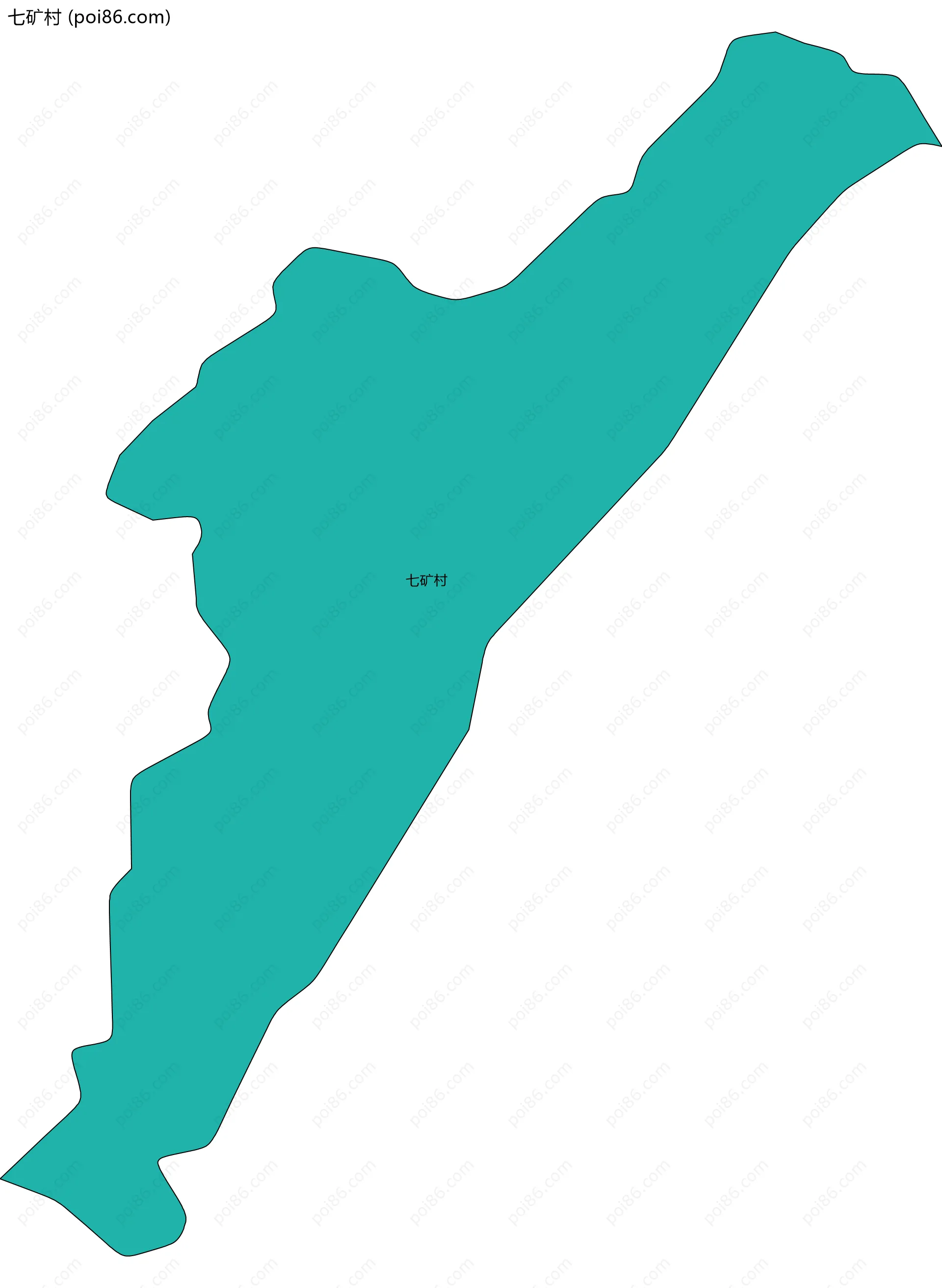 七矿村边界地图