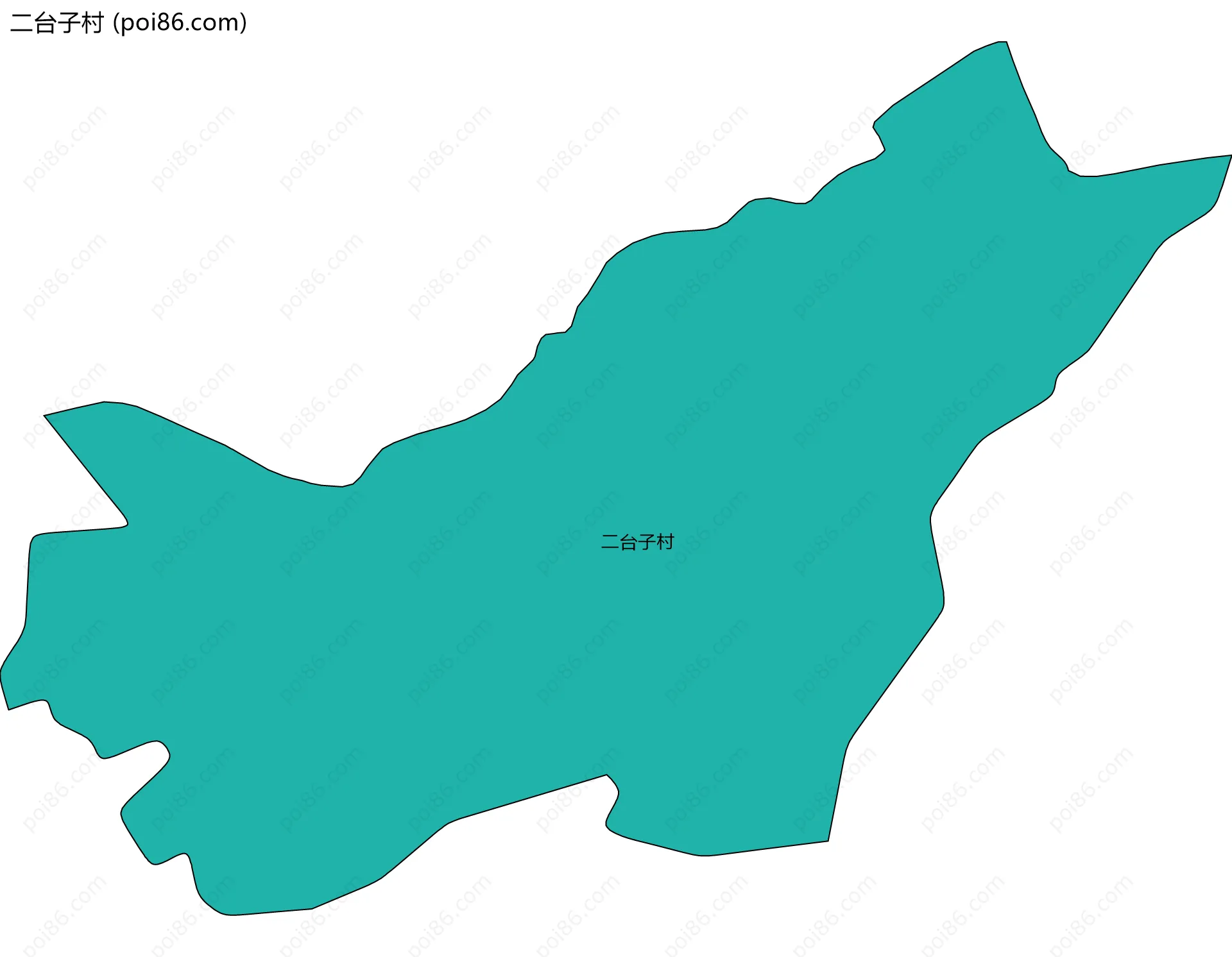 二台子村边界地图