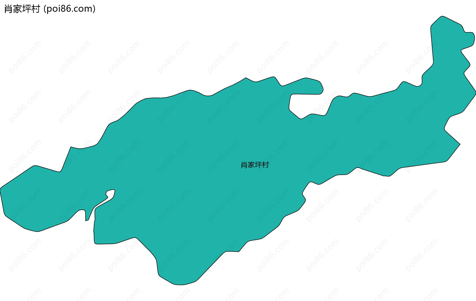 肖家坪村边界地图
