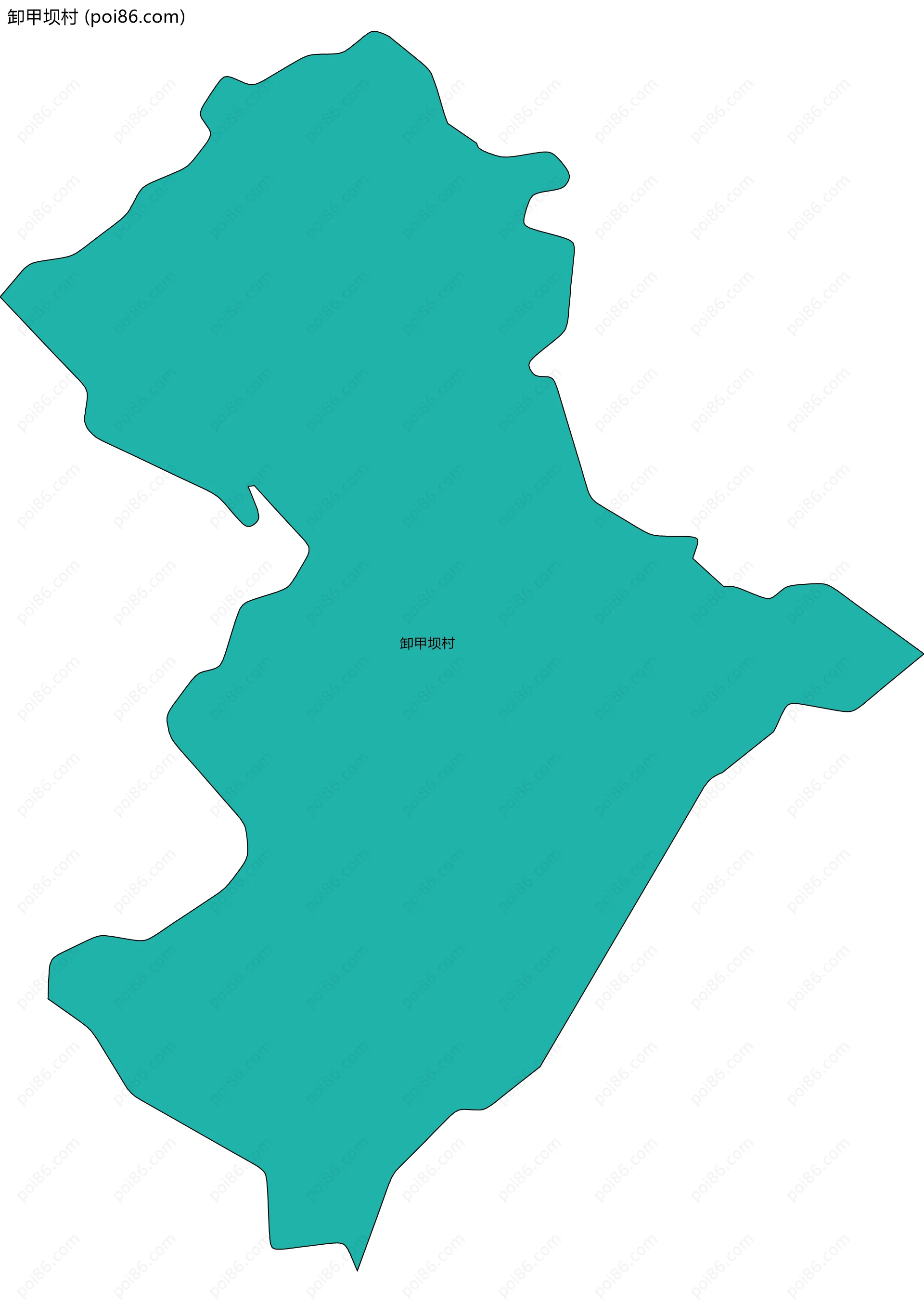 卸甲坝村边界地图